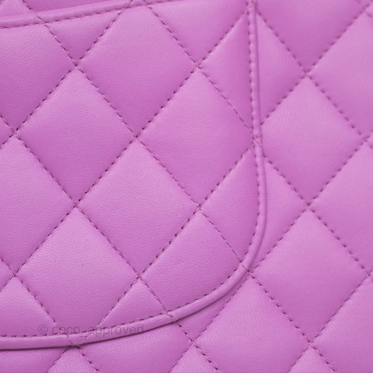 Chanel Medium Classic Flap Quilted Purple Lambskin Silver Hardware