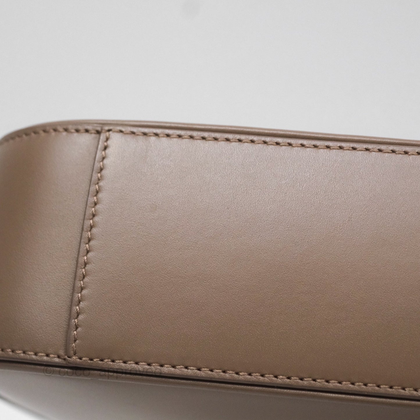 Saint Laurent Le 5 À 7 Taupe Calfskin Bronze Brass Hardware