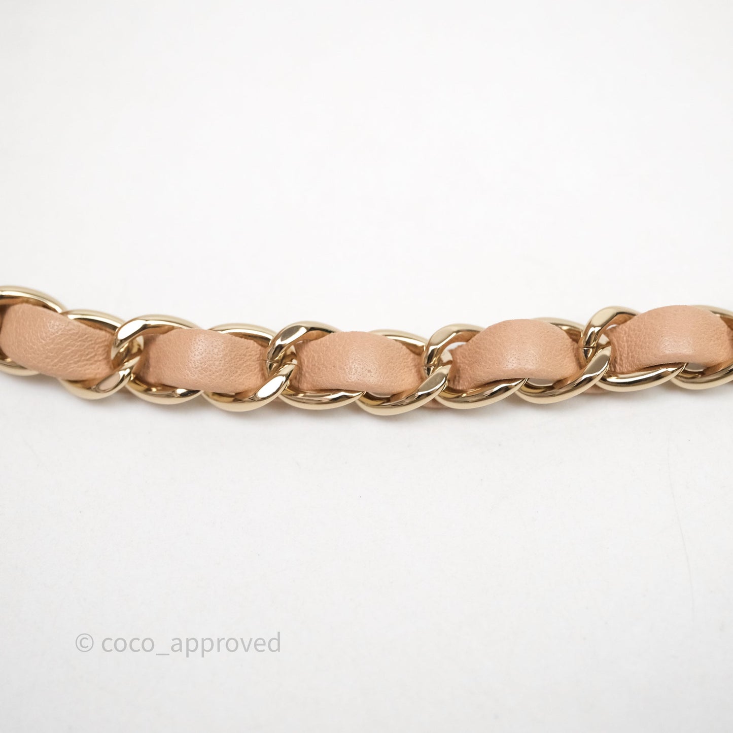 Chanel Top Handle Vanity With Chain Beige Lambskin Aged Gold Hardware