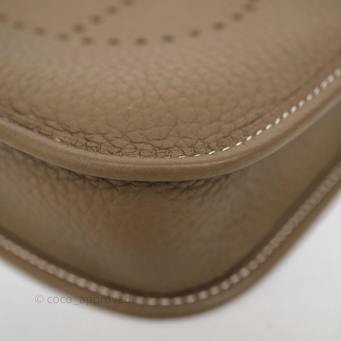 Hermès Mini Evelyne 16 Etoupe 18 Clemence Palladium Hardware