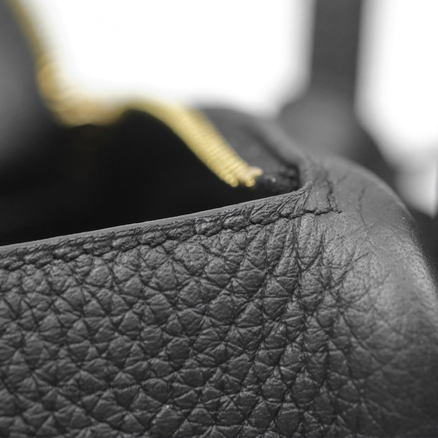 Hermès Mini Lindy 20 Noir 89 Clemence Gold Hardware