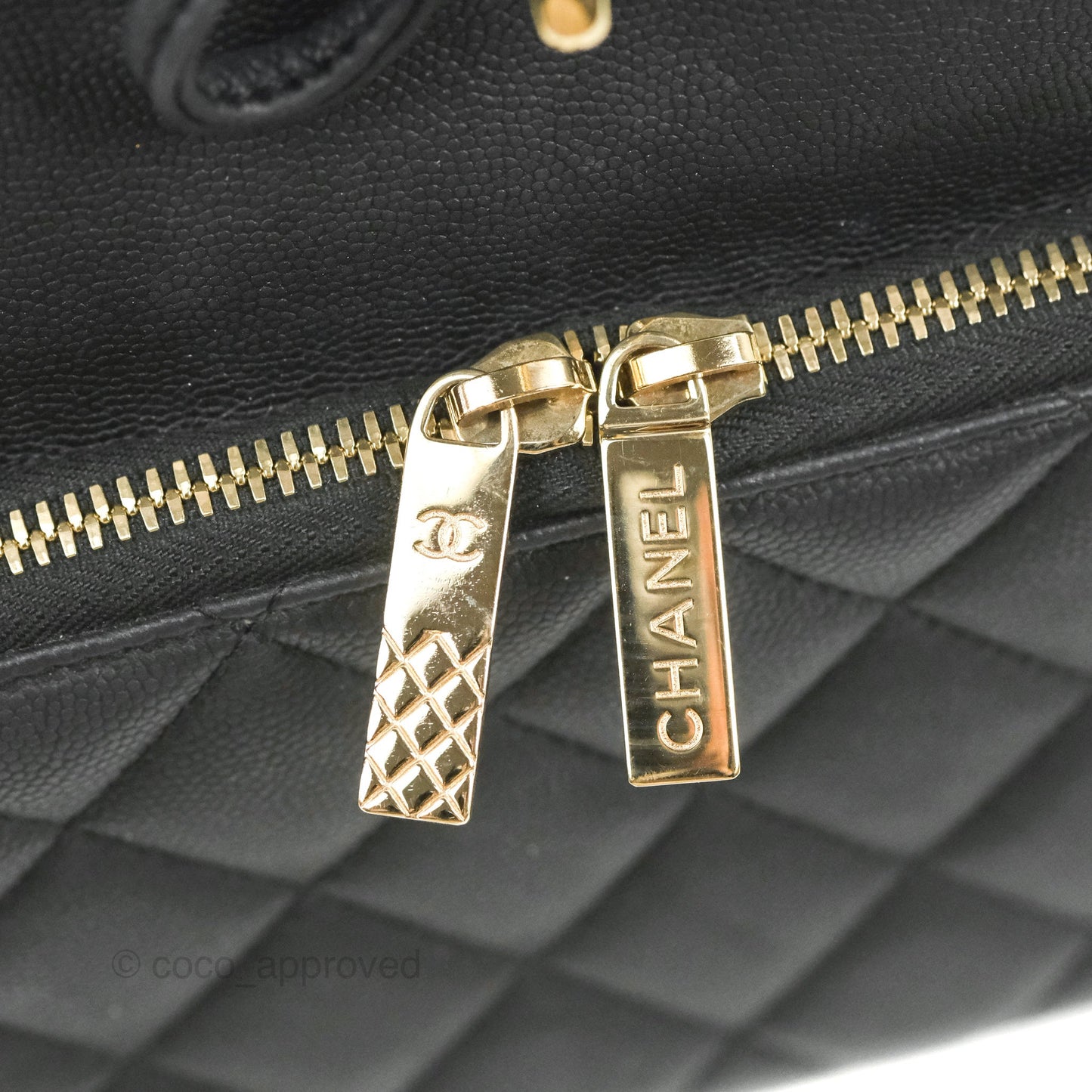 Chanel Quilted Business Affinity Backpack Black Caviar Gold Hardware