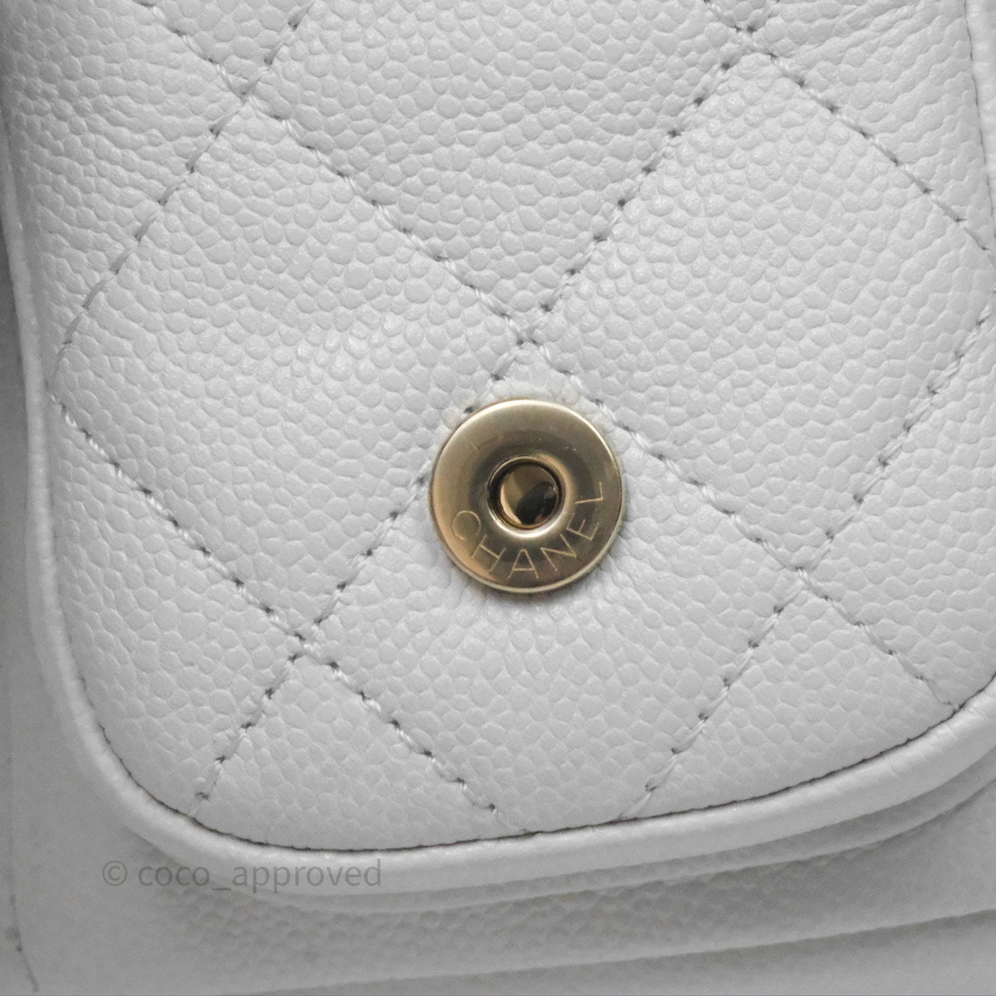 Chanel Small Duma Backpack White Caviar Gold Hardware