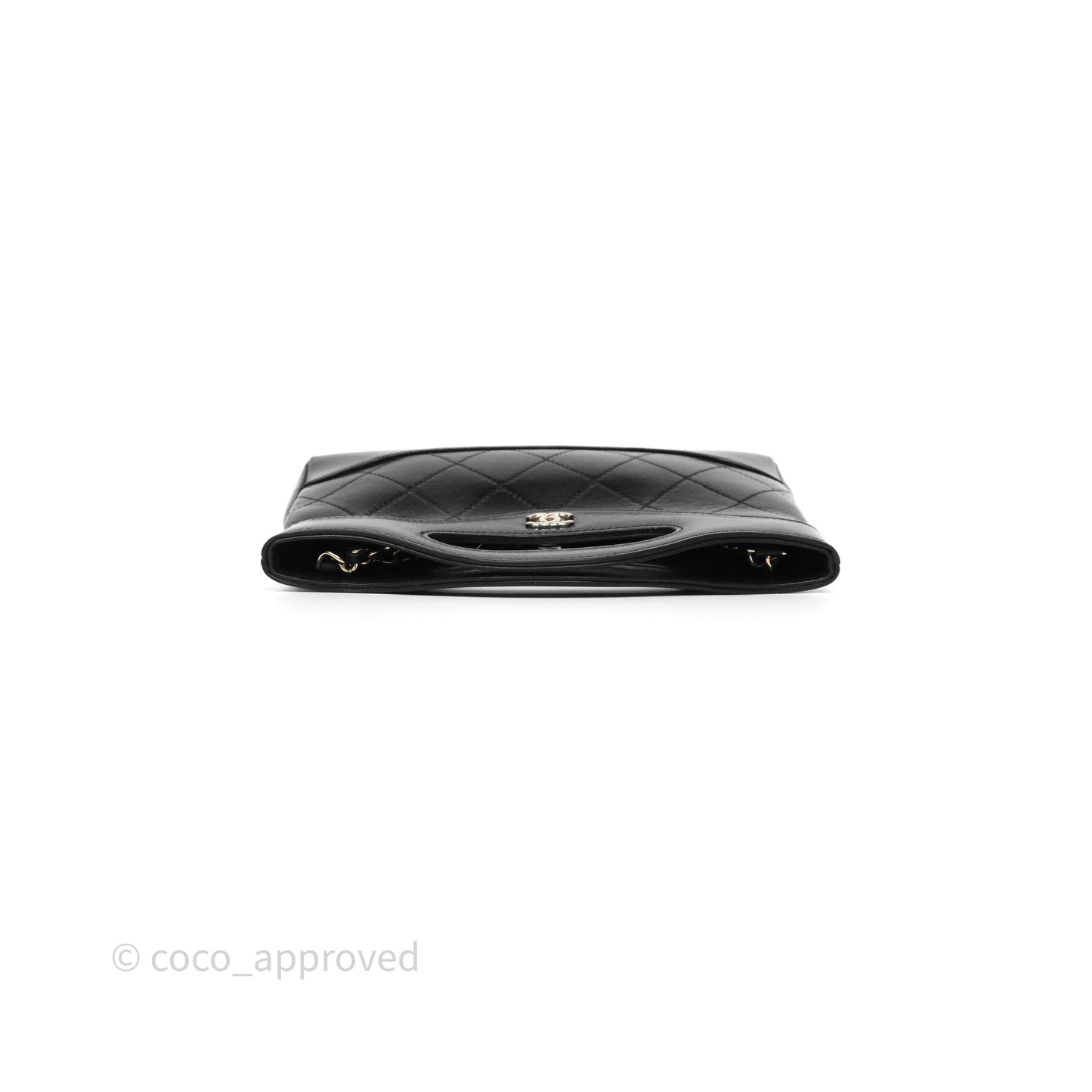 Chanel Nano 31 Black Shiny Calfskin Gold Hardware