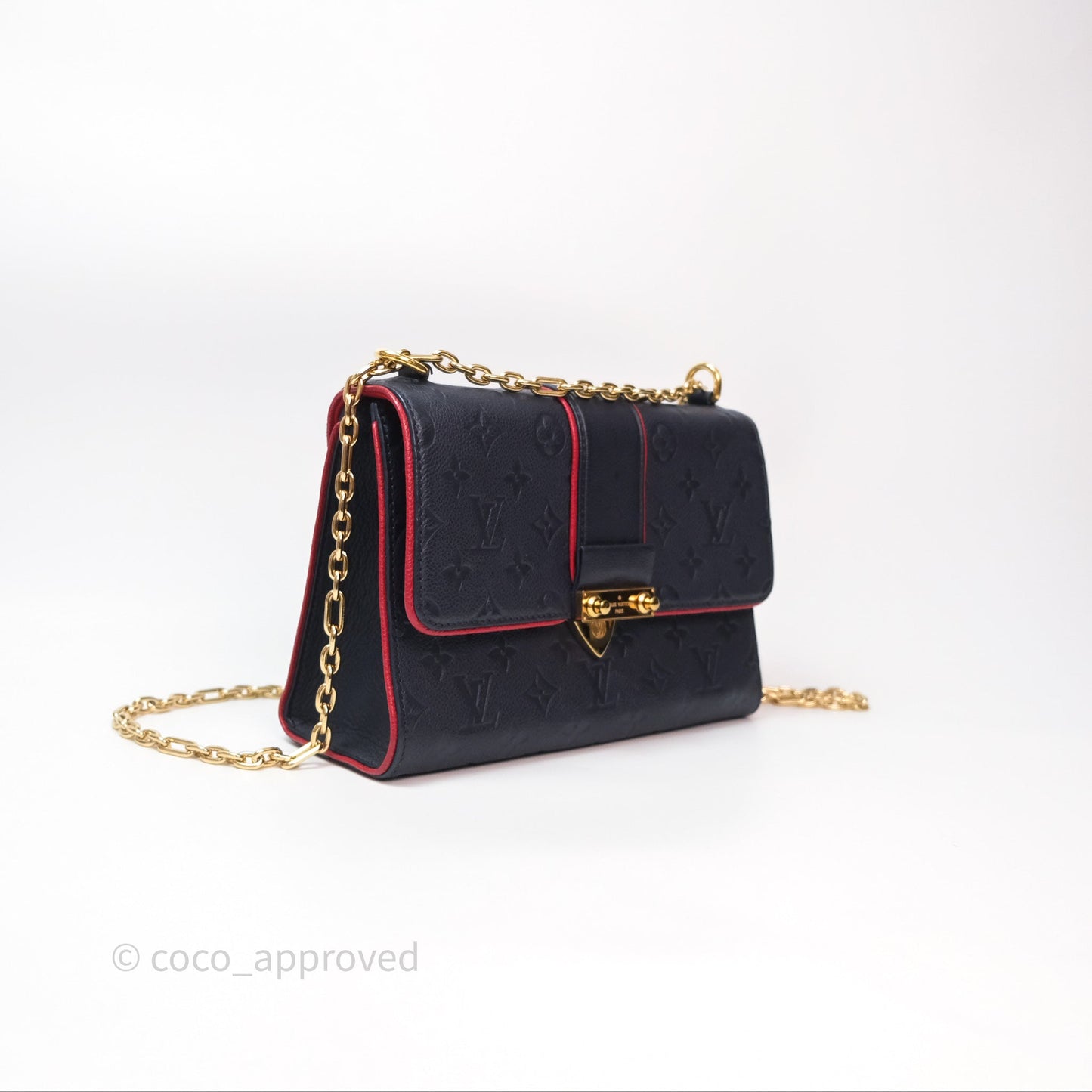 Louis Vuitton Empreinte Saint Sulpice PM Marine Rouge Gold Hardware