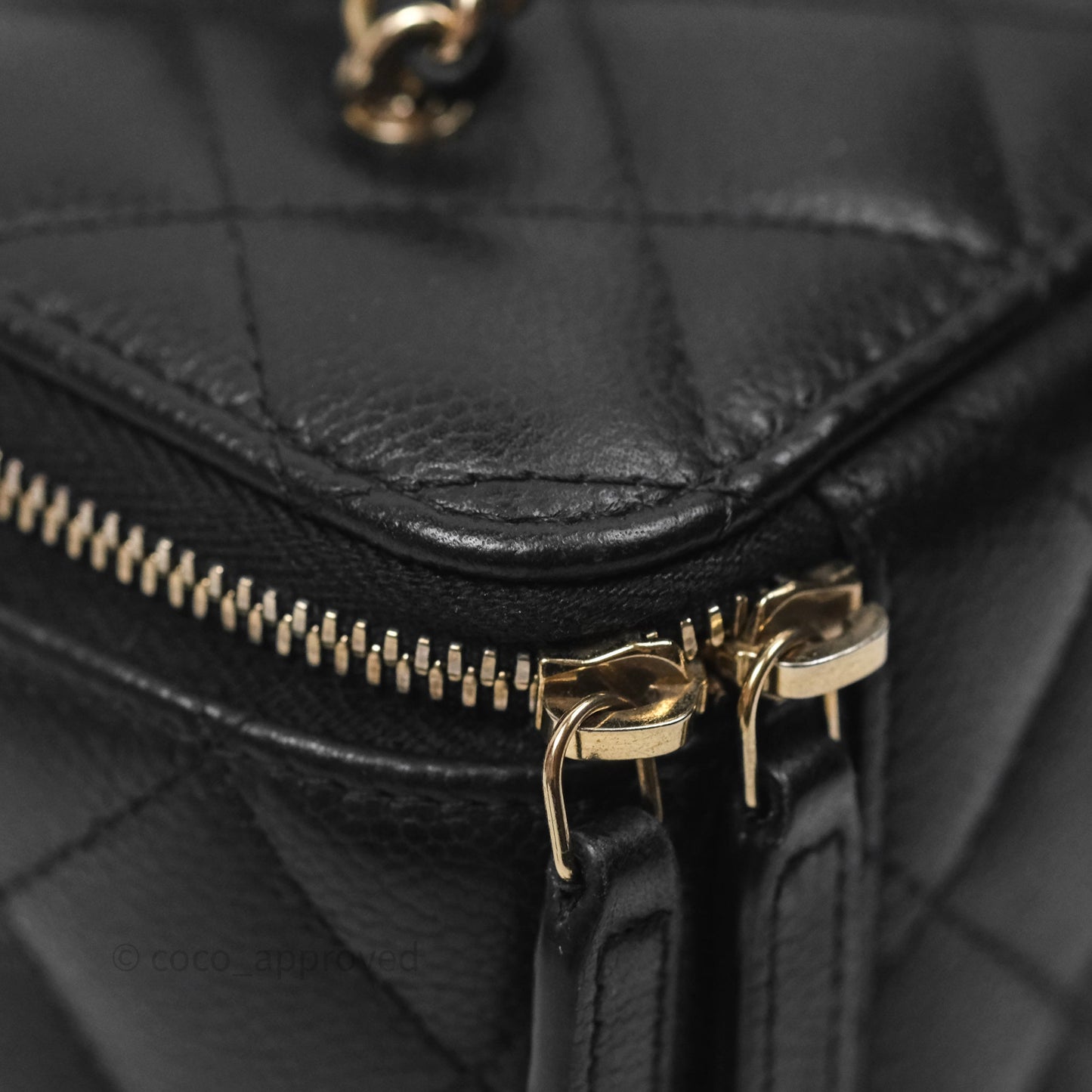 Chanel Vanity with CC Chain Black Caviar Gold Hardware