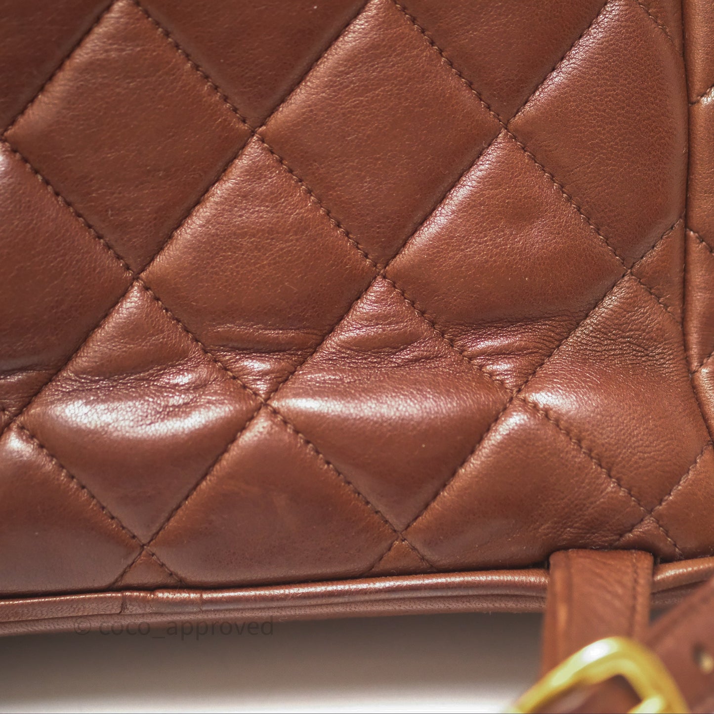 Chanel Vintage CC Duma Backpack Brown Lambskin 24K Gold Hardware