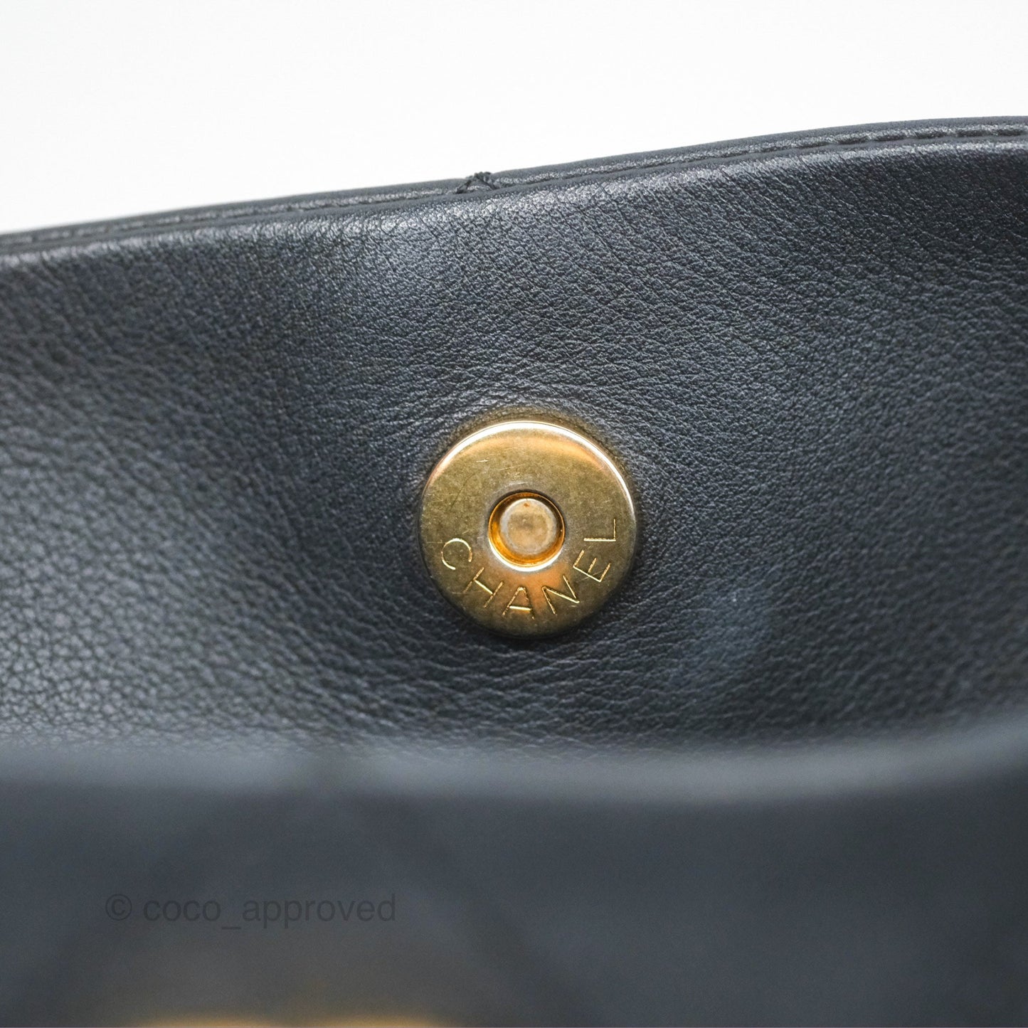 Chanel Large Hobo Tote Lambskin Black Aged Gold Hardware