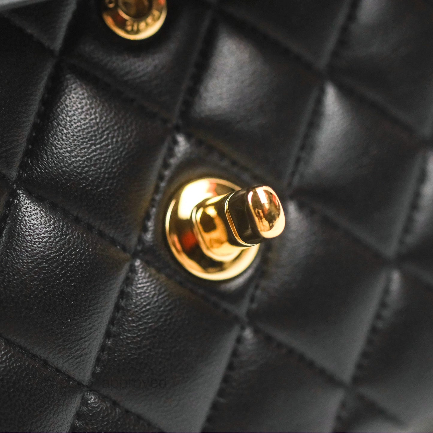 Chanel Small Classic Quilted Flap Black Lambskin Gold Hardware
