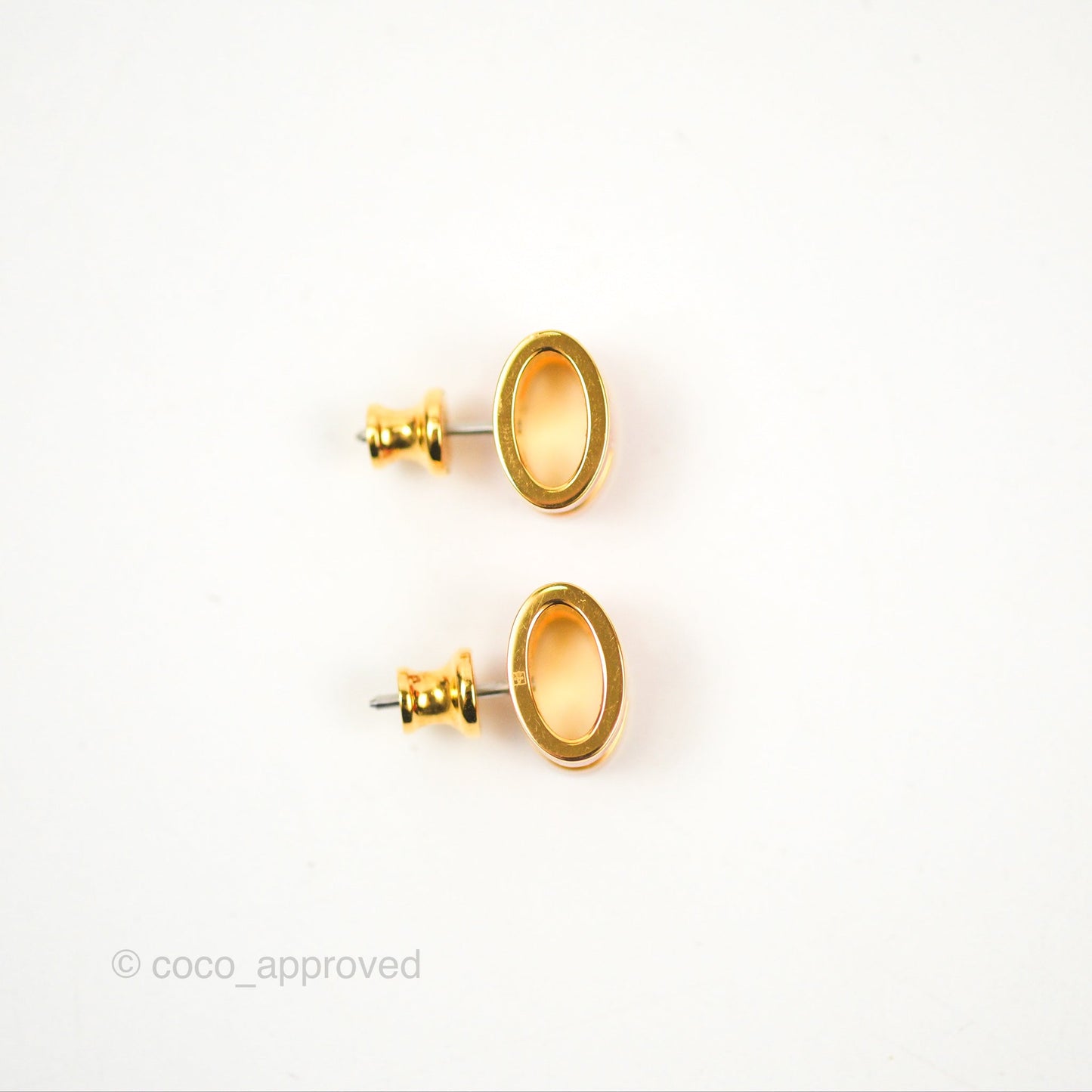 Hermès Pop H Earrings Red Gold Hardware