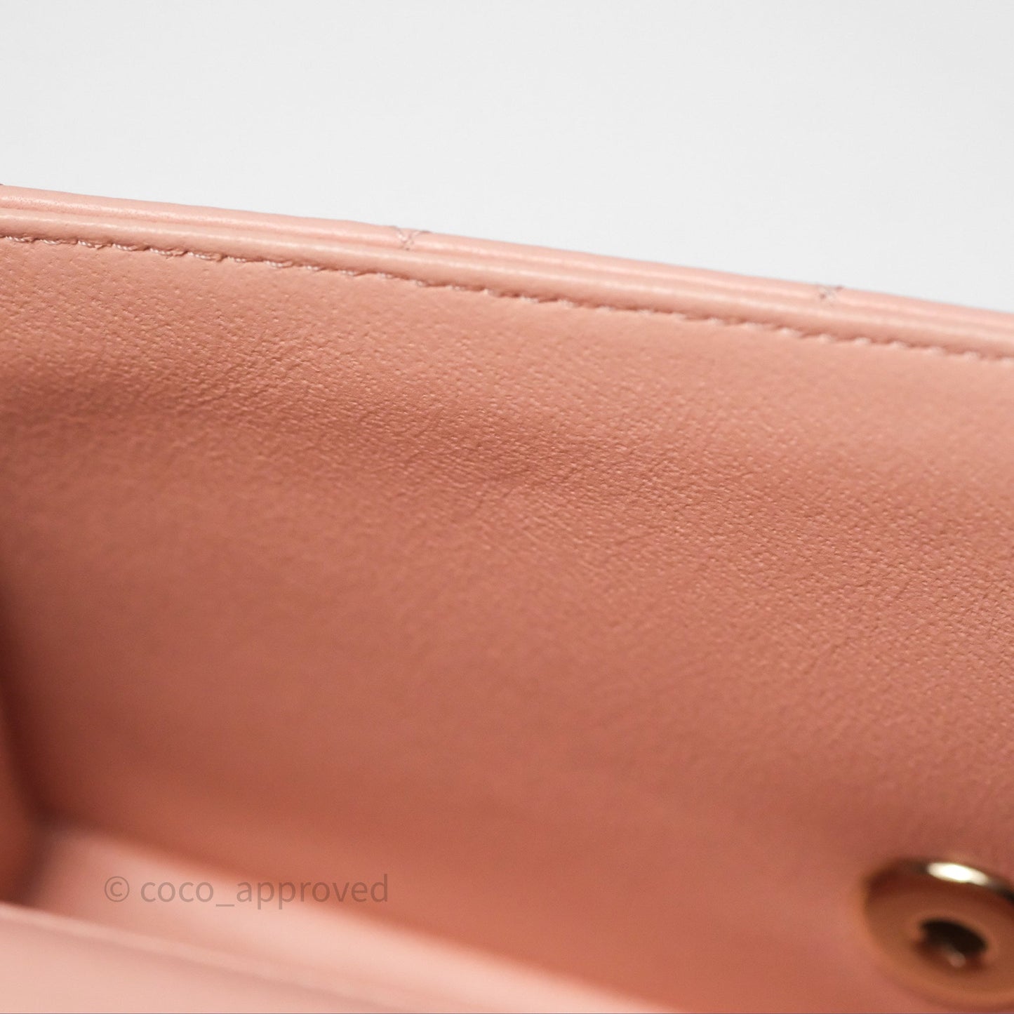 Chanel Quilted Mini Rectangular Flap Pink Lambskin Gold Hardware