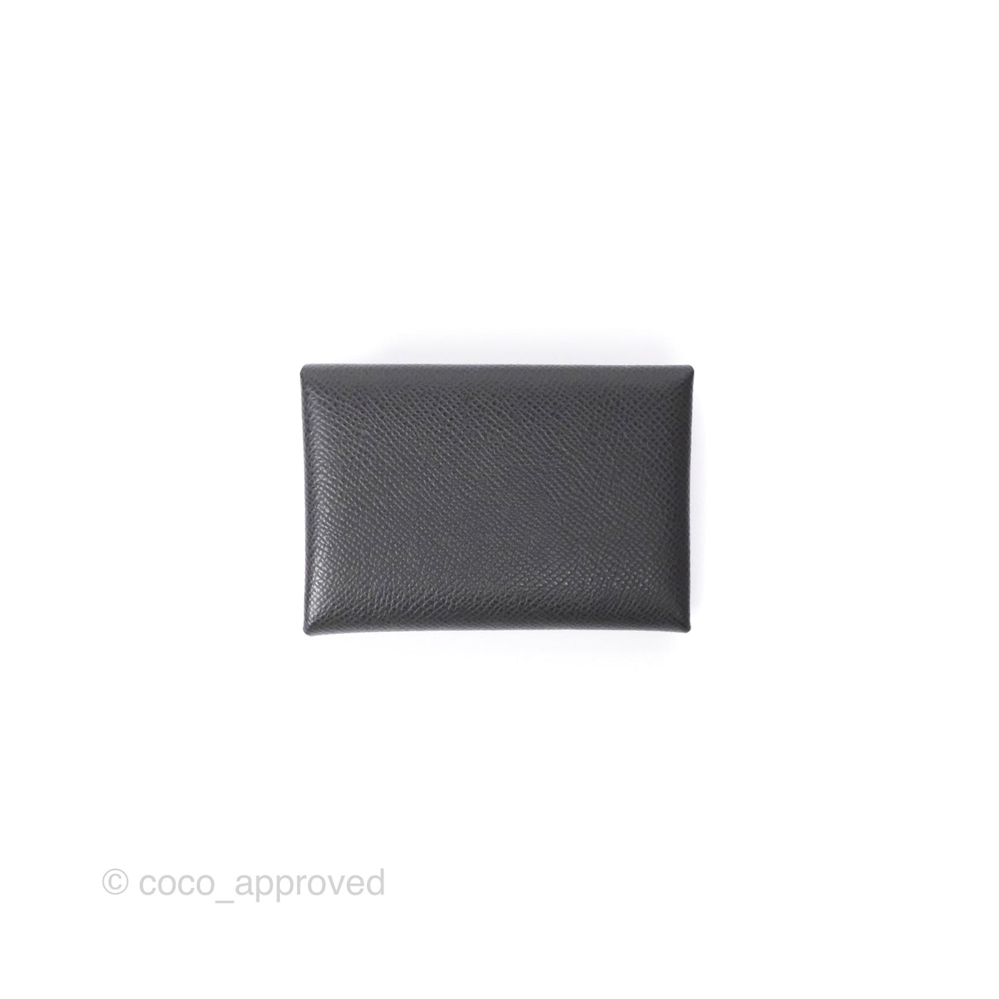 Hermès Calvi Duo Compact Card Holder Graphite 88 Epsom