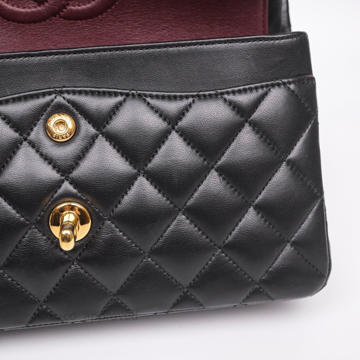 Chanel Small Classic Flap Quilted Black Lambskin Gold Hardware