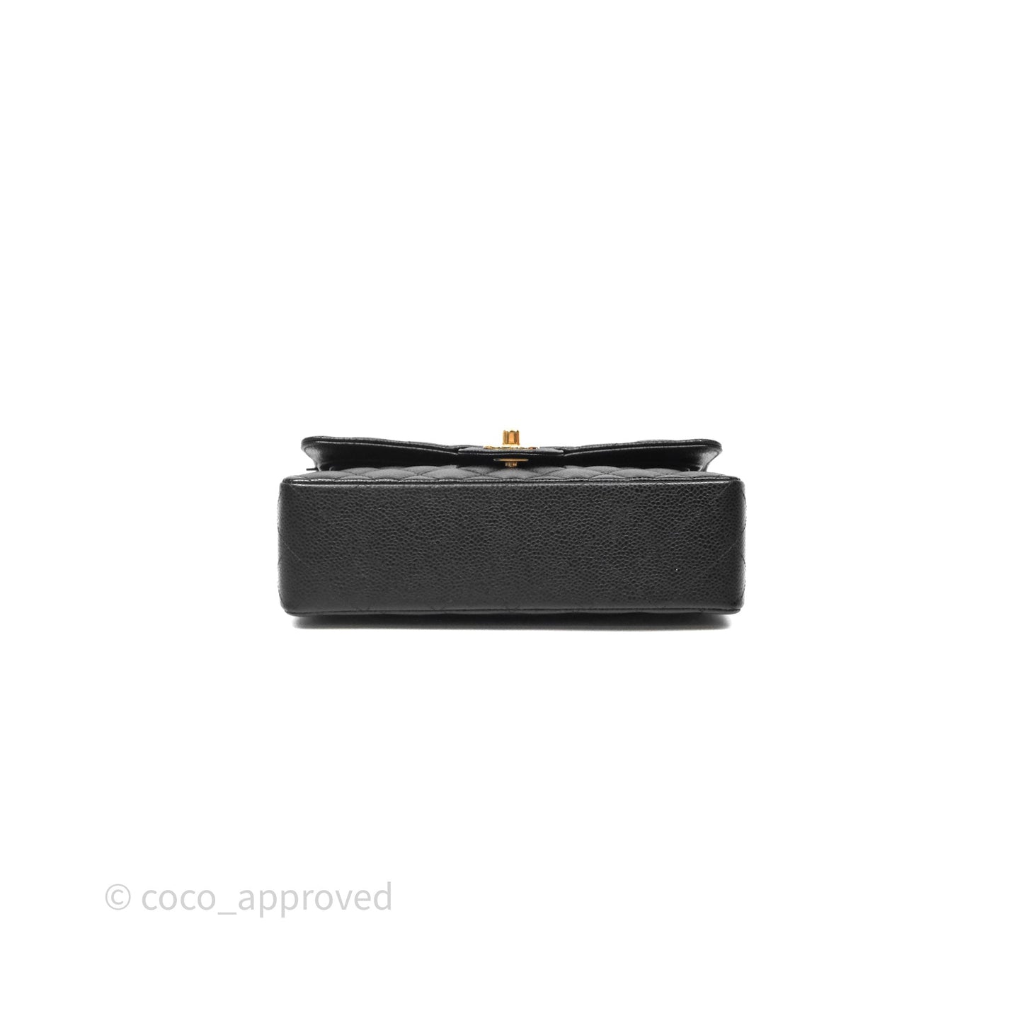 Chanel Small Classic Flap Quilted Black Caviar Gold Hardware