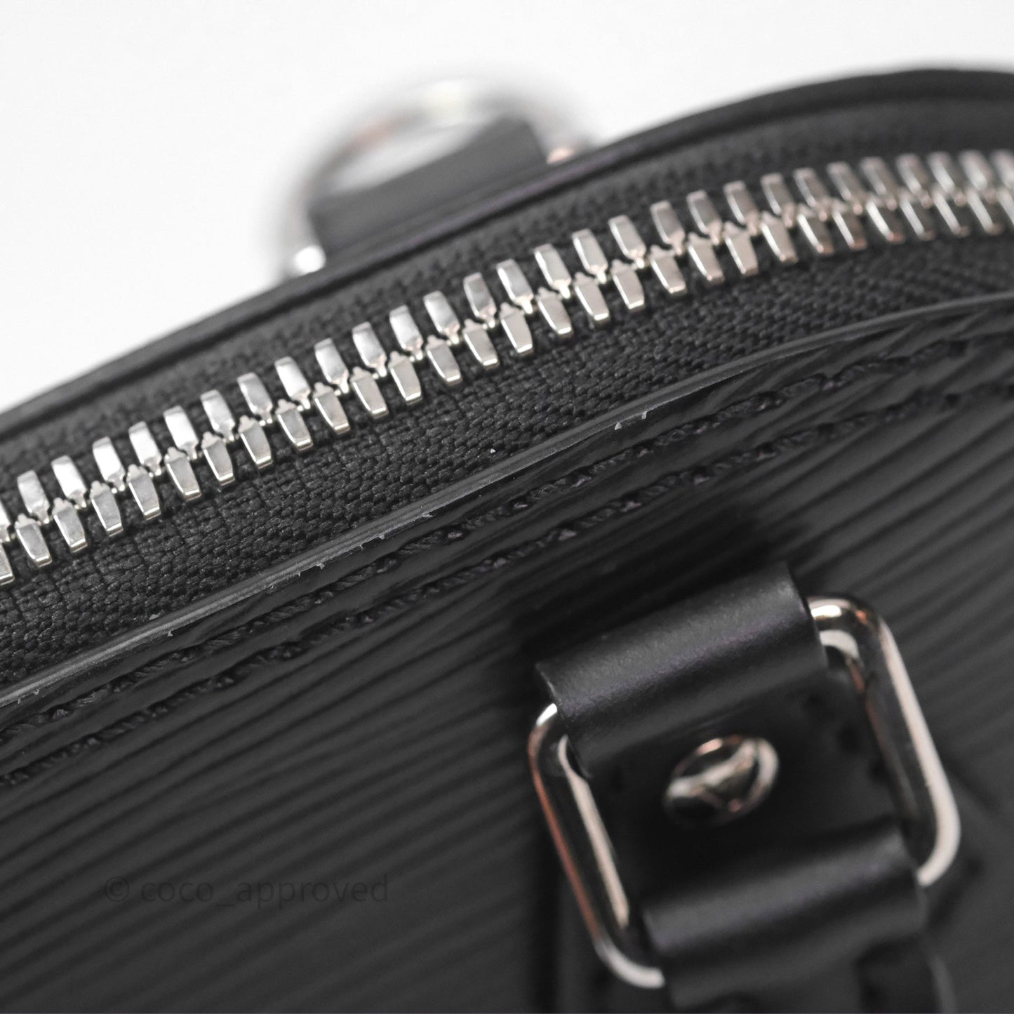 Louis Vuitton Alma Nano Black Silver Hardware
