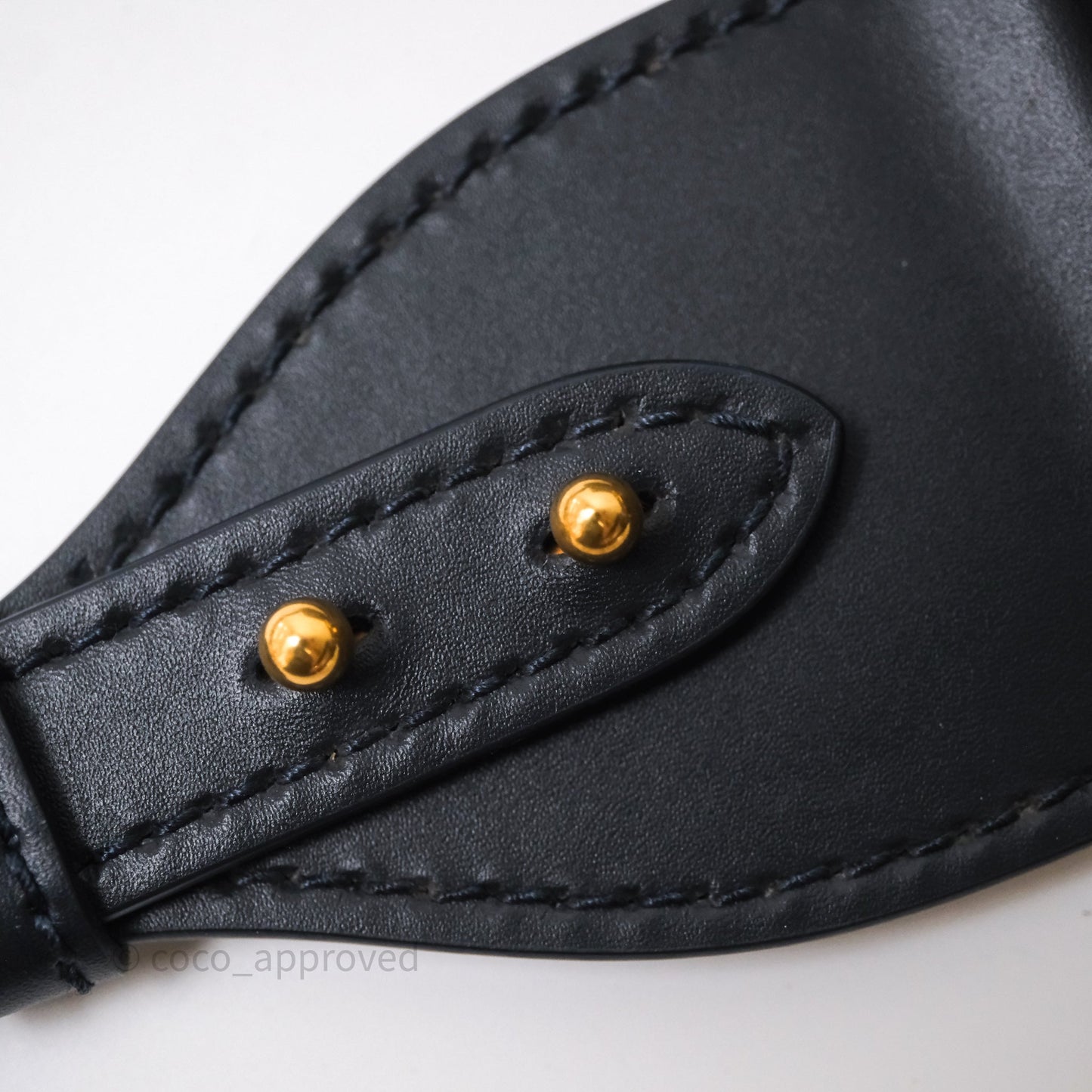 Christian Dior Navy 'Christian Dior Paris' Embroidery Shoulder Strap