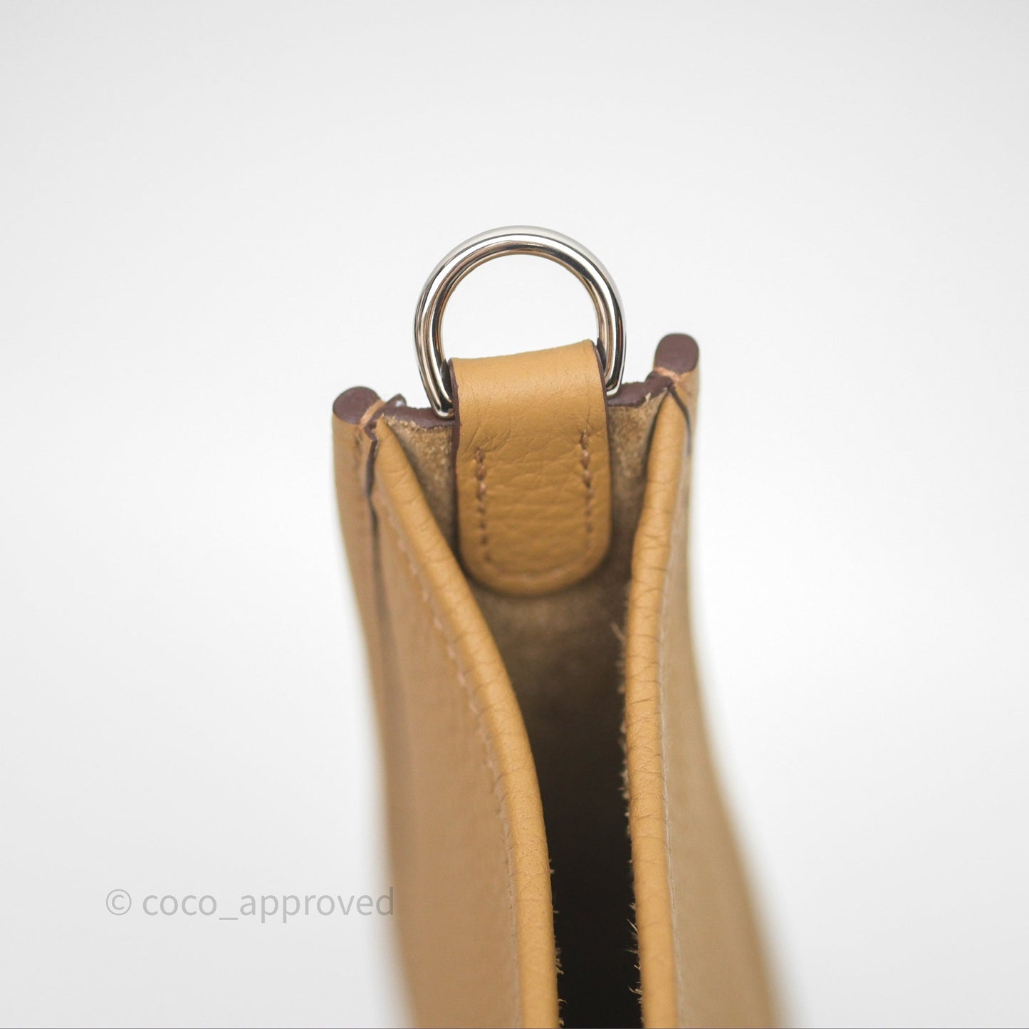 Hermès Mini Evelyne 16 Biscuit 48 Clemence Palladium Hardware