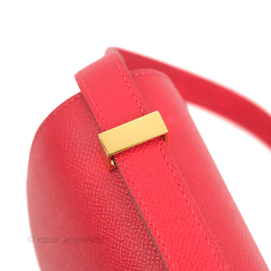 Hermès Constance 24 Rouge Casaque Epsom Gold Hardware