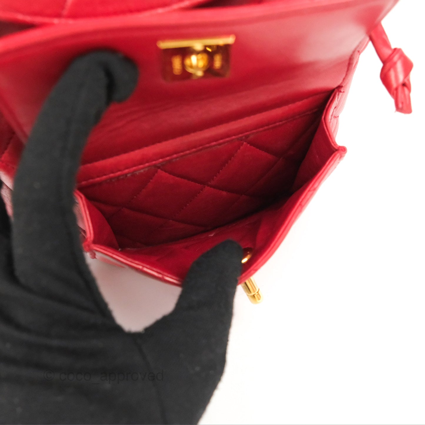 Chanel Vintage CC Duma Backpack Red Lambskin 24K Gold Hardware