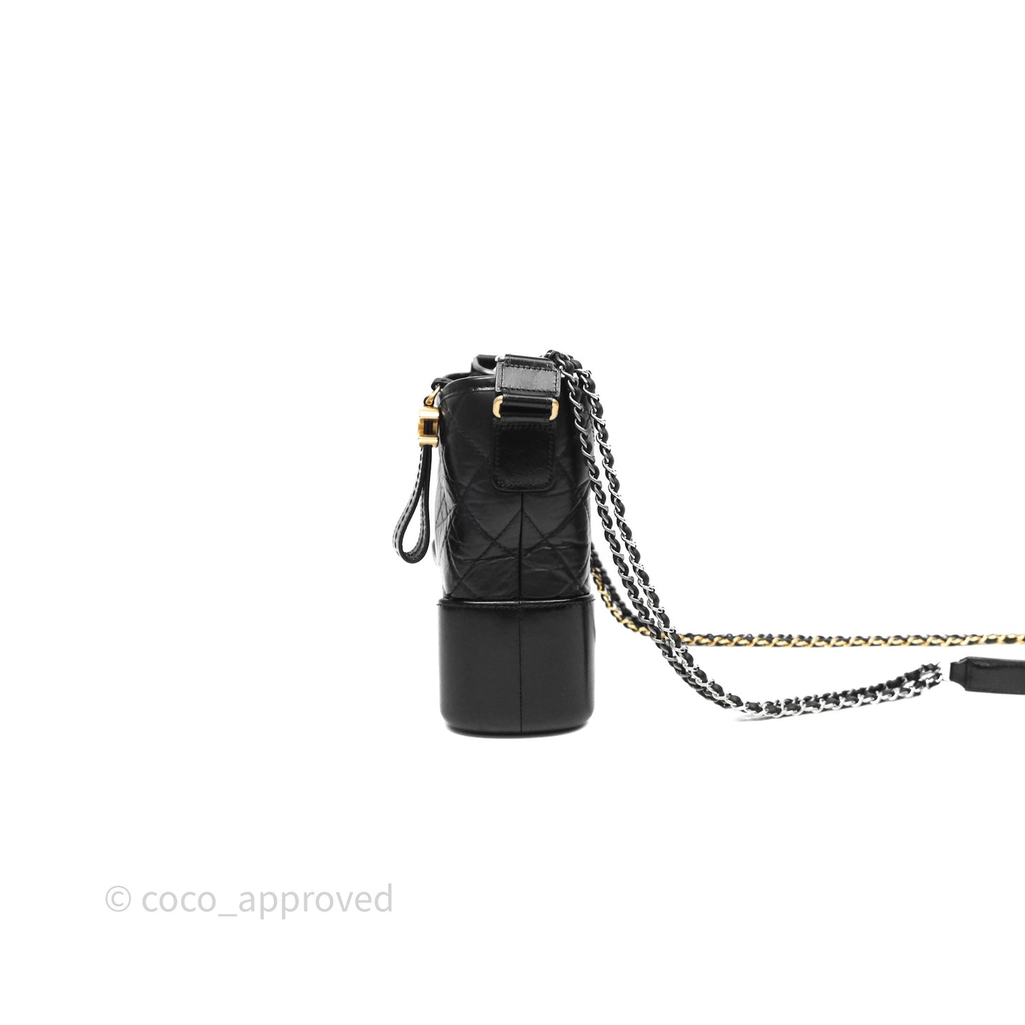 Chanel New Medium Gabrielle Hobo Quilted Black Aged Calfskin