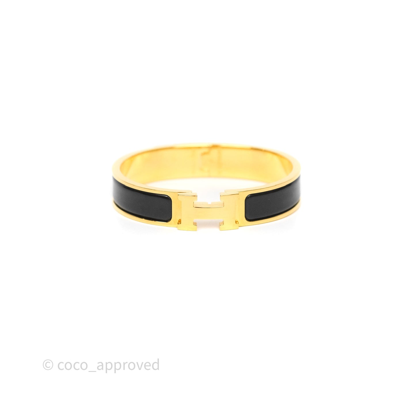 Hermès Clic H Bracelet Black Gold PM