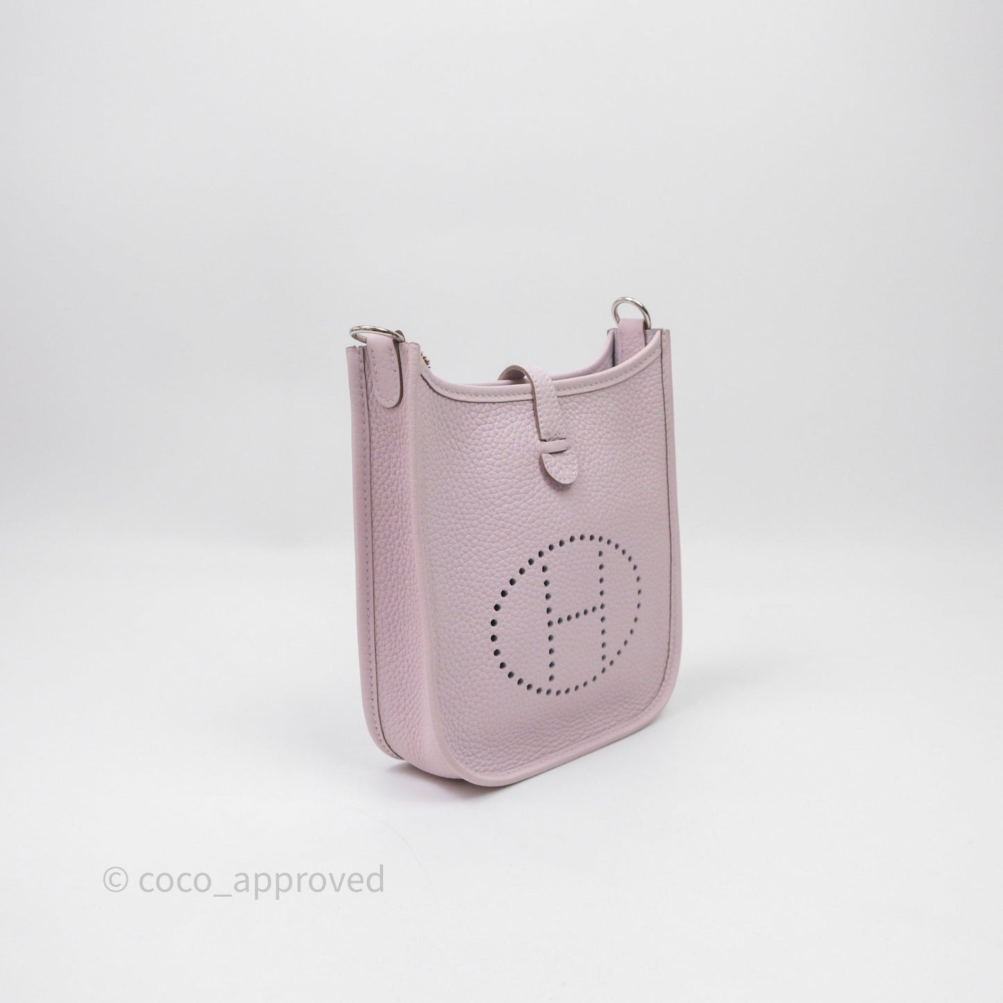 Hermes Mini Evelyne 16 Mauve Pâle 09 Clemence Palladium Hardware