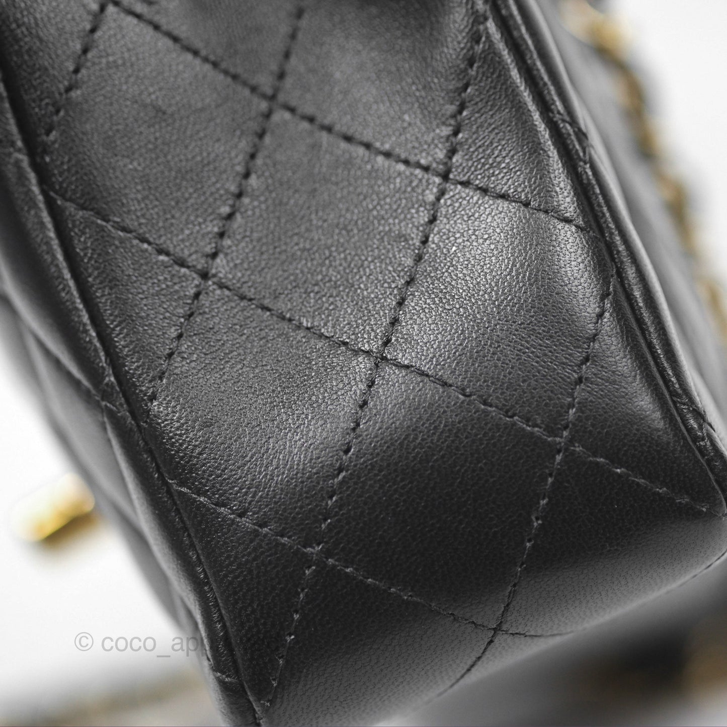 Chanel Small Classic Flap Quilted Black Lambskin Gold Hardware
