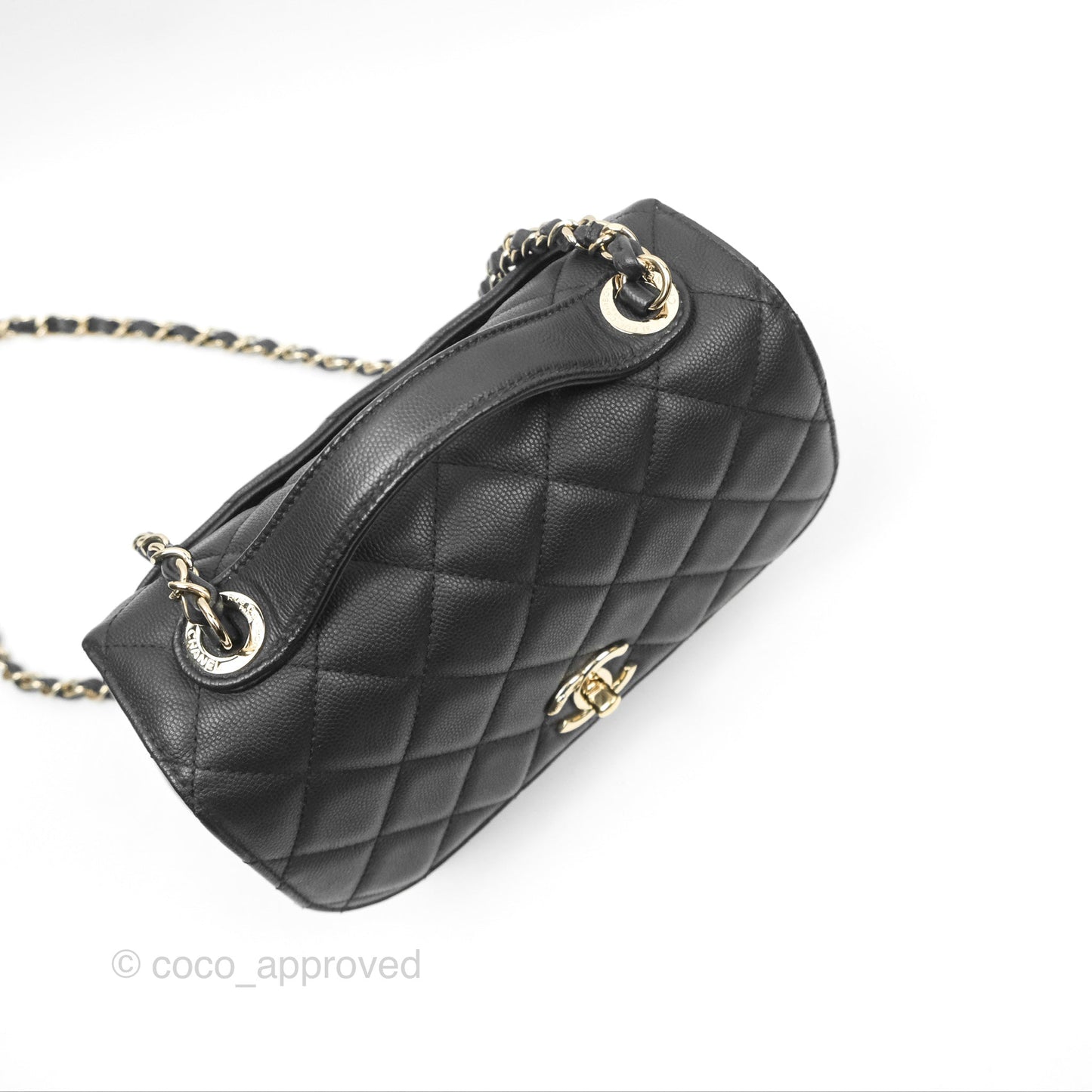 Chanel Quilted Medium Business Affinity Flap Matte Black Caviar Gold Hardware