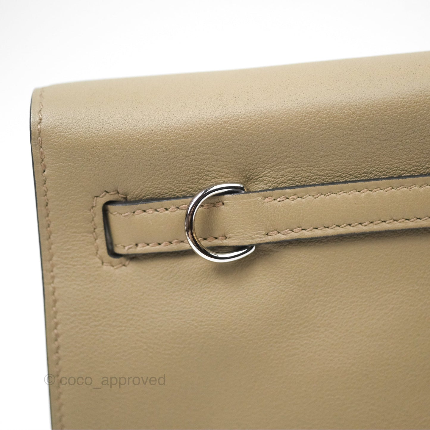 Hermès Kelly Danse II Bag Beige Marfa Palladium Hardware