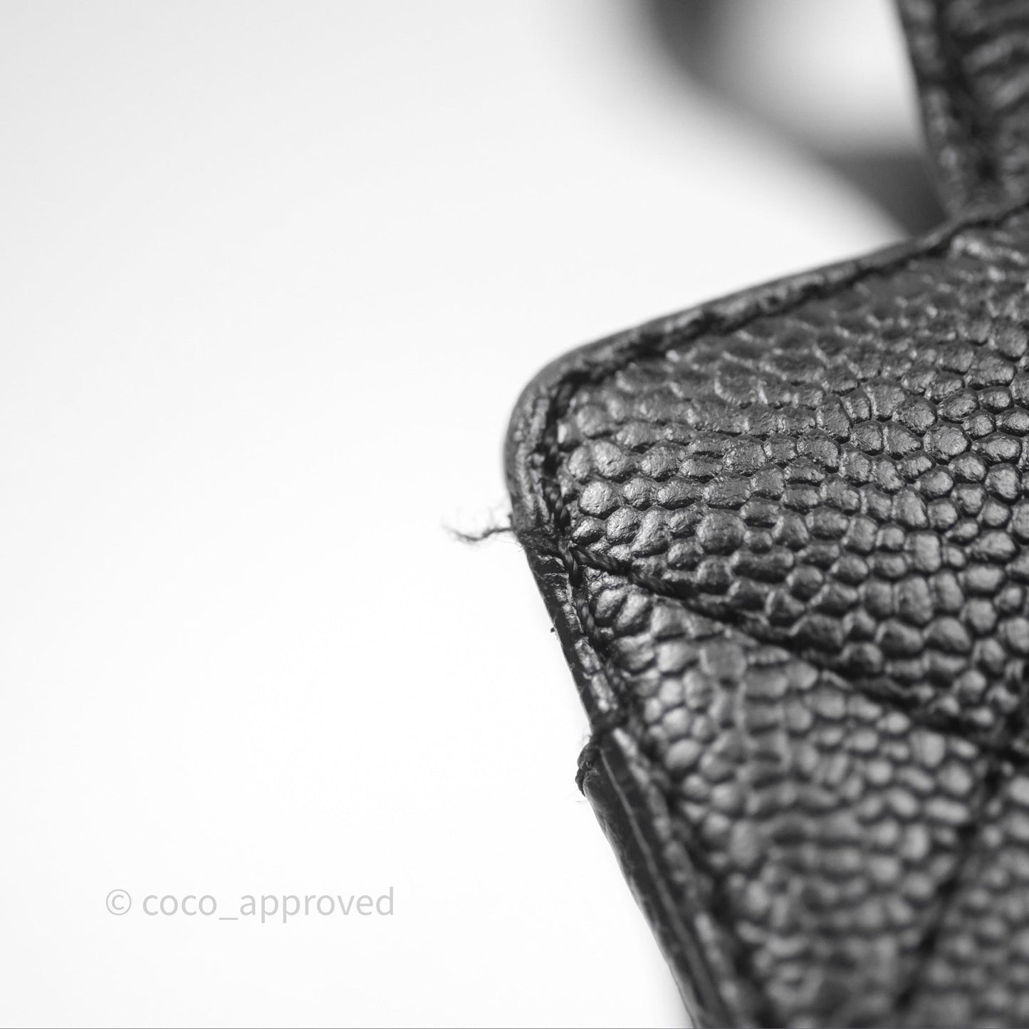 Chanel Vintage Quilted CC Tote Black Caviar Gold Hardware