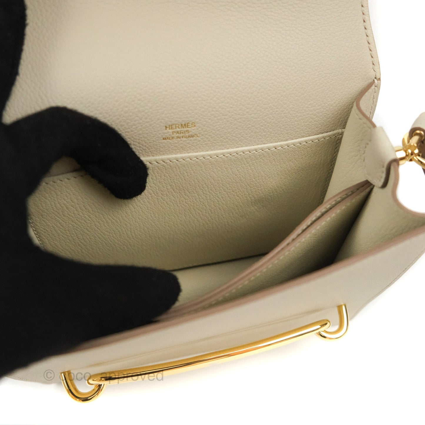 Hermès Roulis Mini 18 Beton Evercolor Permabrass Hardware