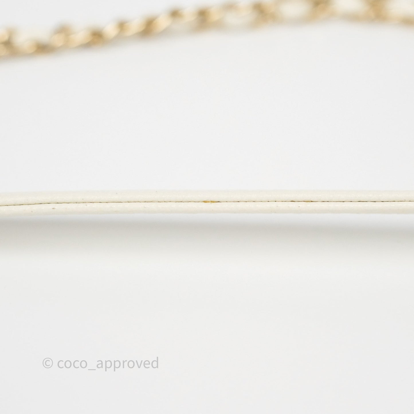 Chanel Mini Coco Handle Quilted Ivory White Caviar Gold Hardware