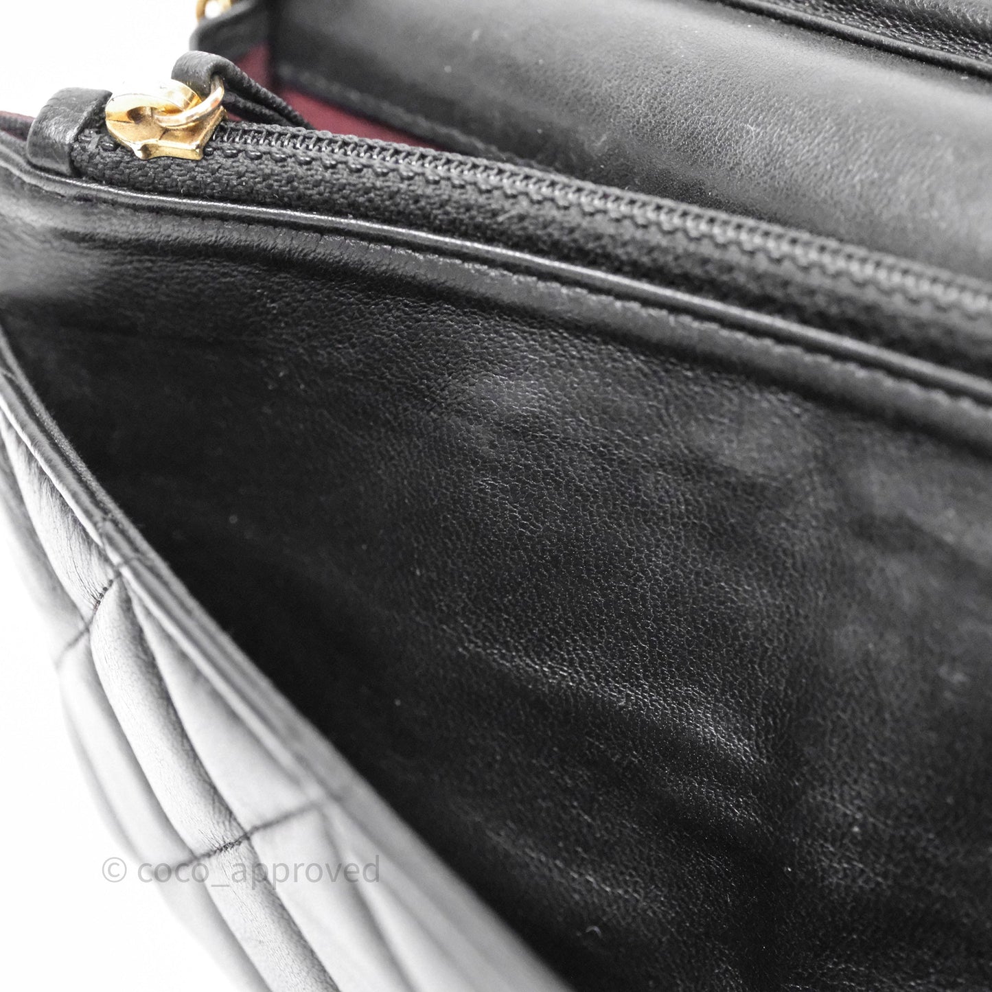 Chanel Classic WOC Wallet On Chain Quilted Black Lambskin Gold Hardware