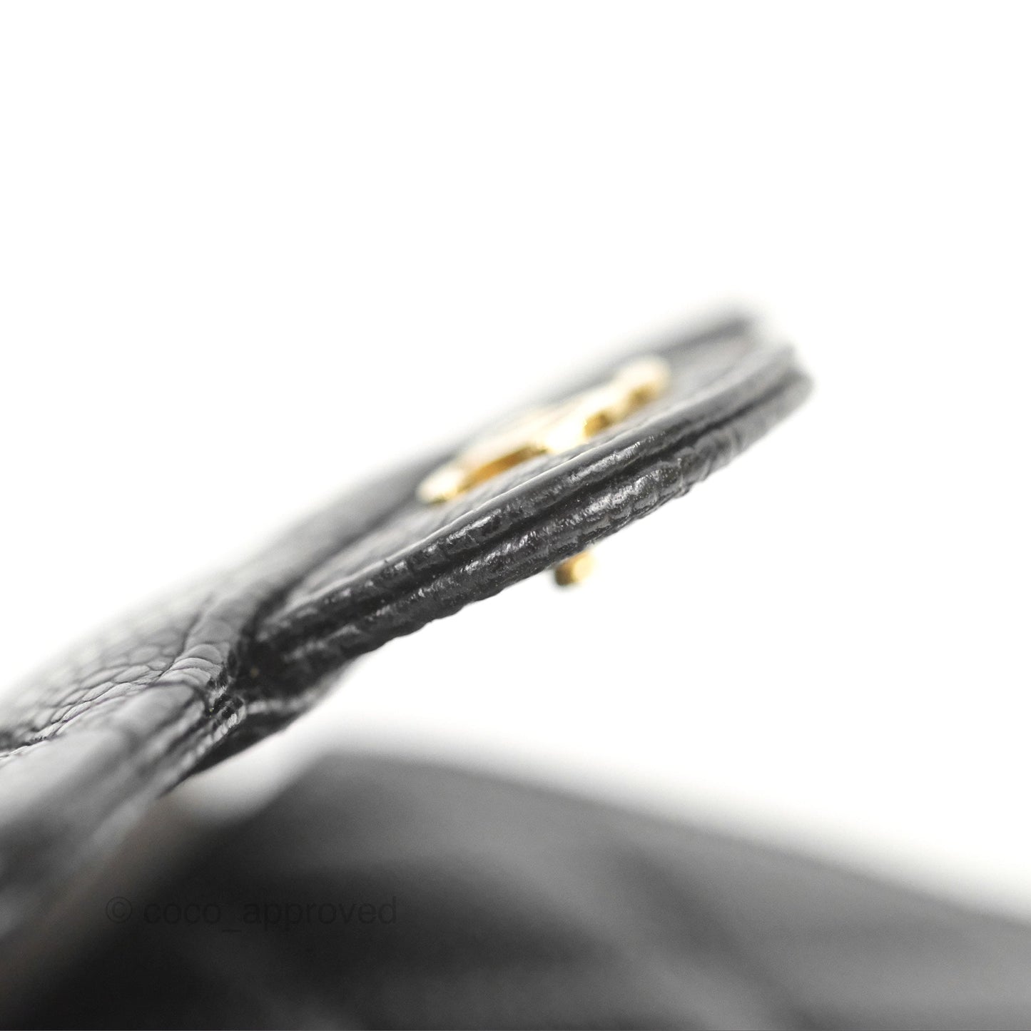 Chanel Classic Short Flap Wallet Black Caviar Gold Hardware
