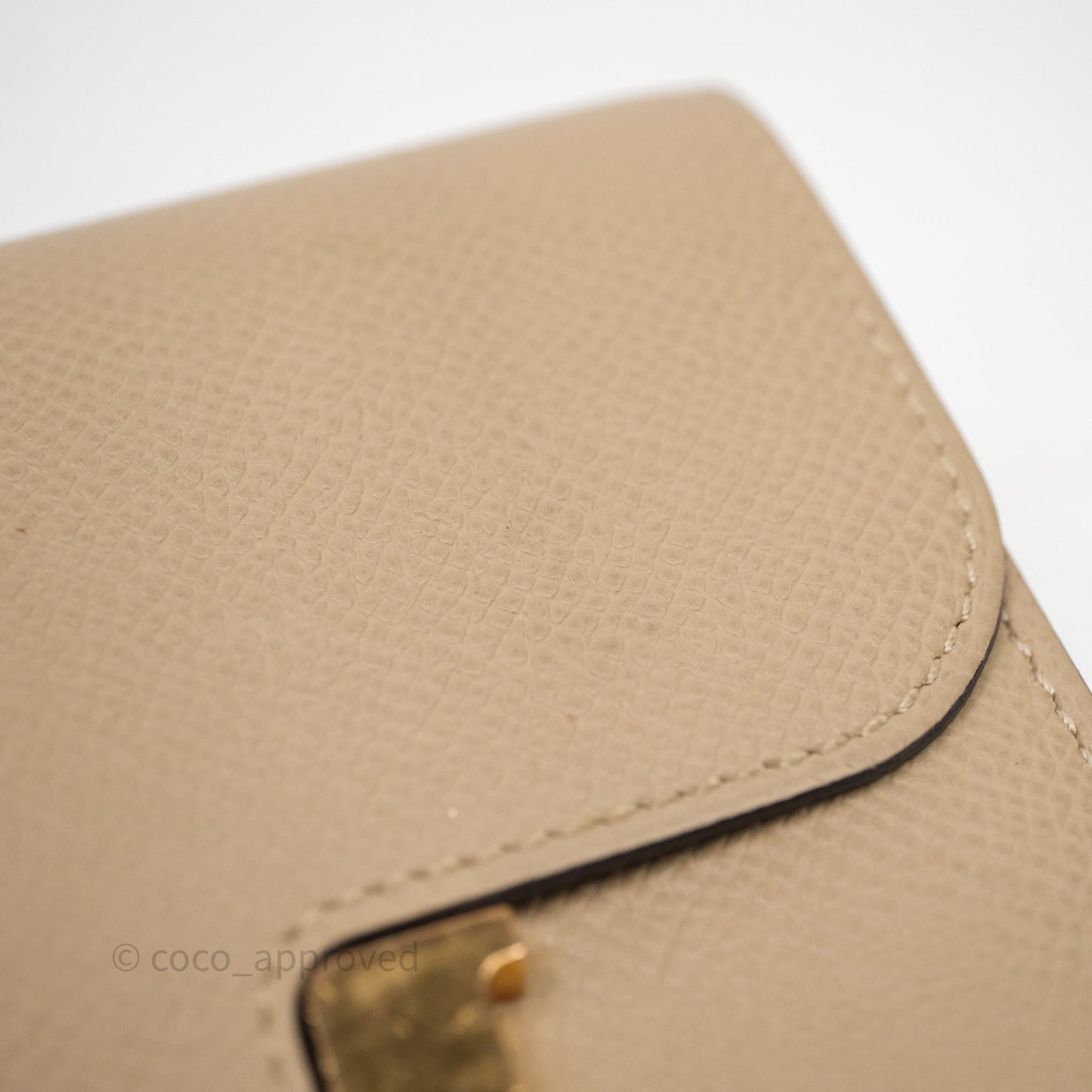 Hermès Constance Short Wallet Trench Epsom Gold Hardware