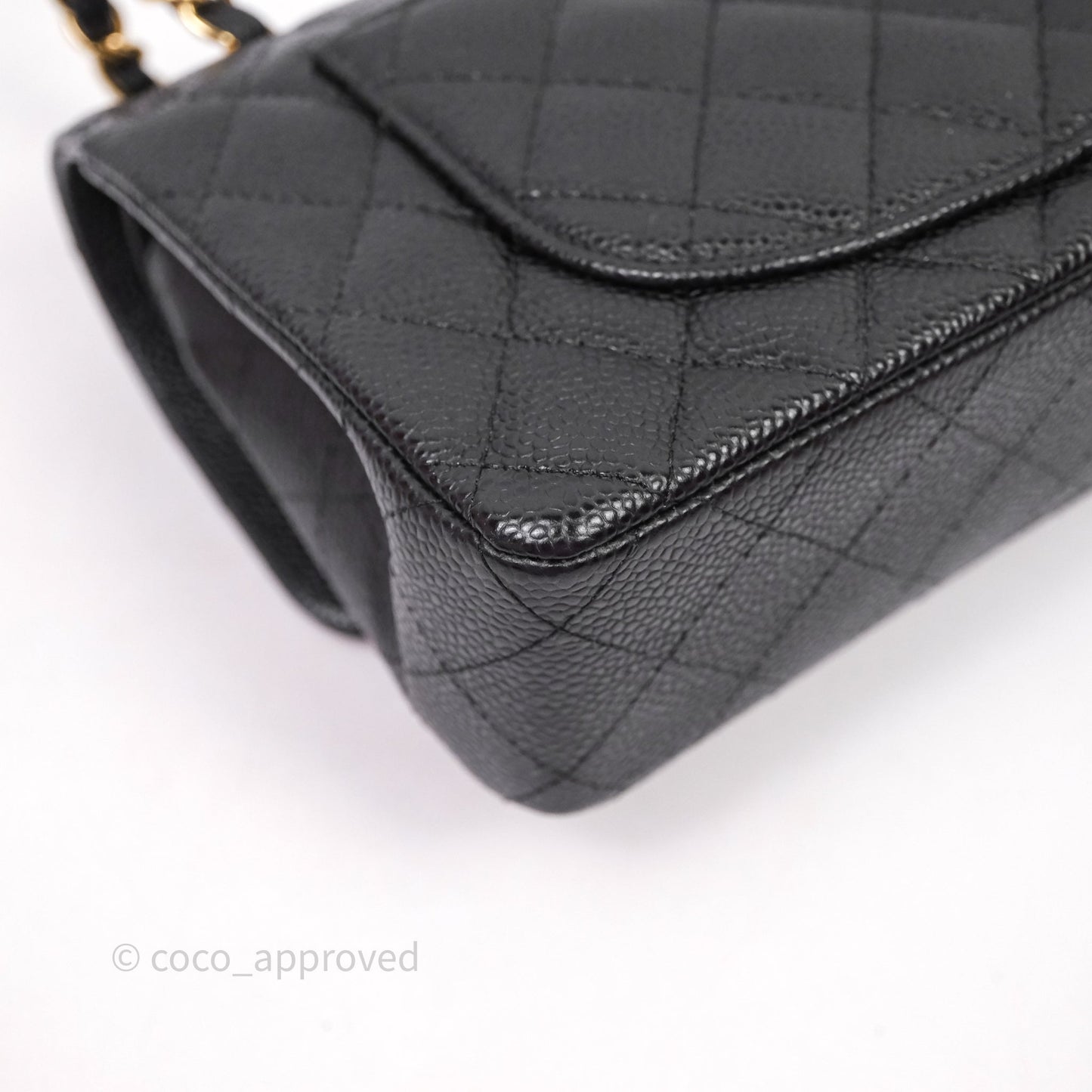 Chanel Small S/M Classic Flap Quilted Black Caviar Gold Hardware