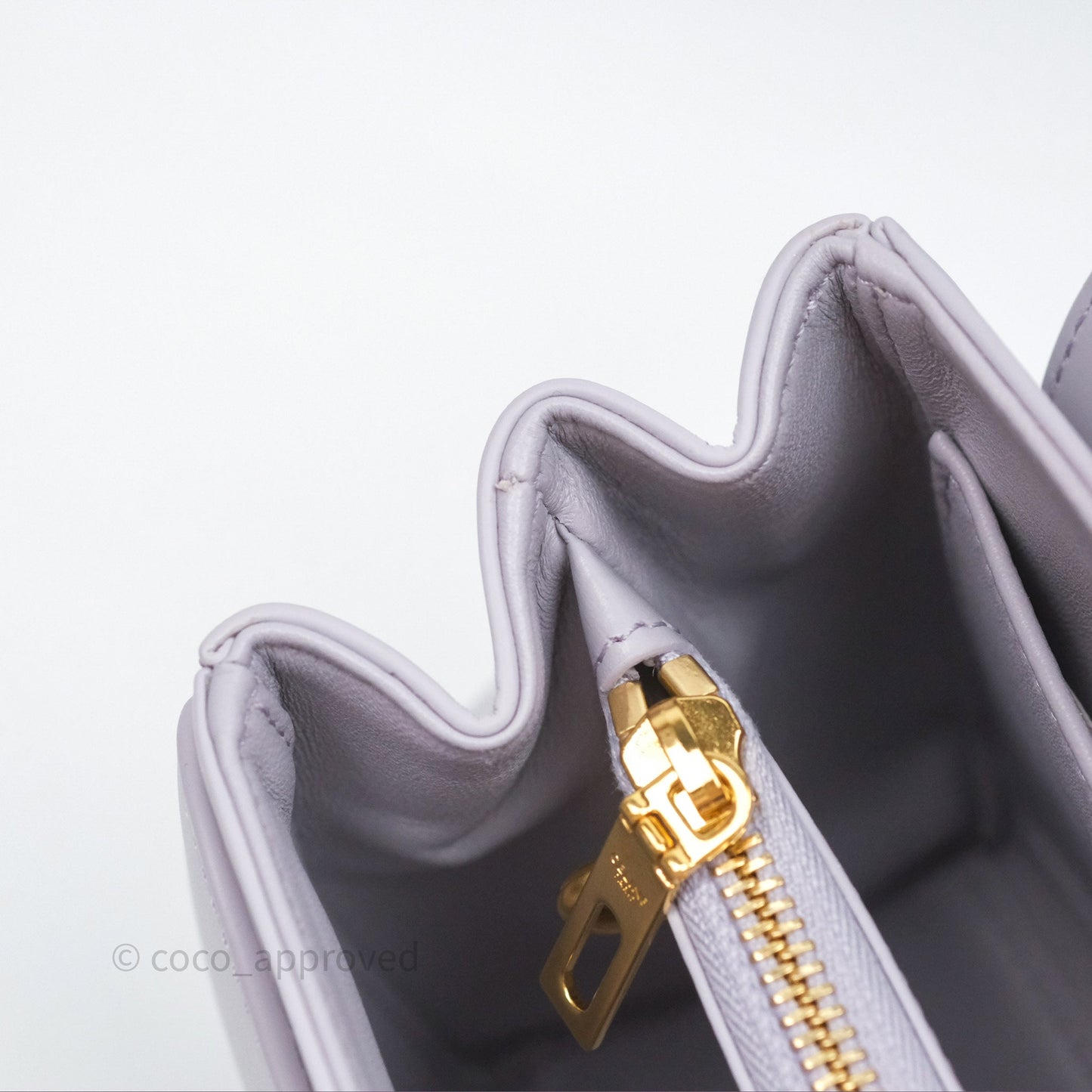 Celine Mini 16 Bag in Satinated Calfskin Light Lilac