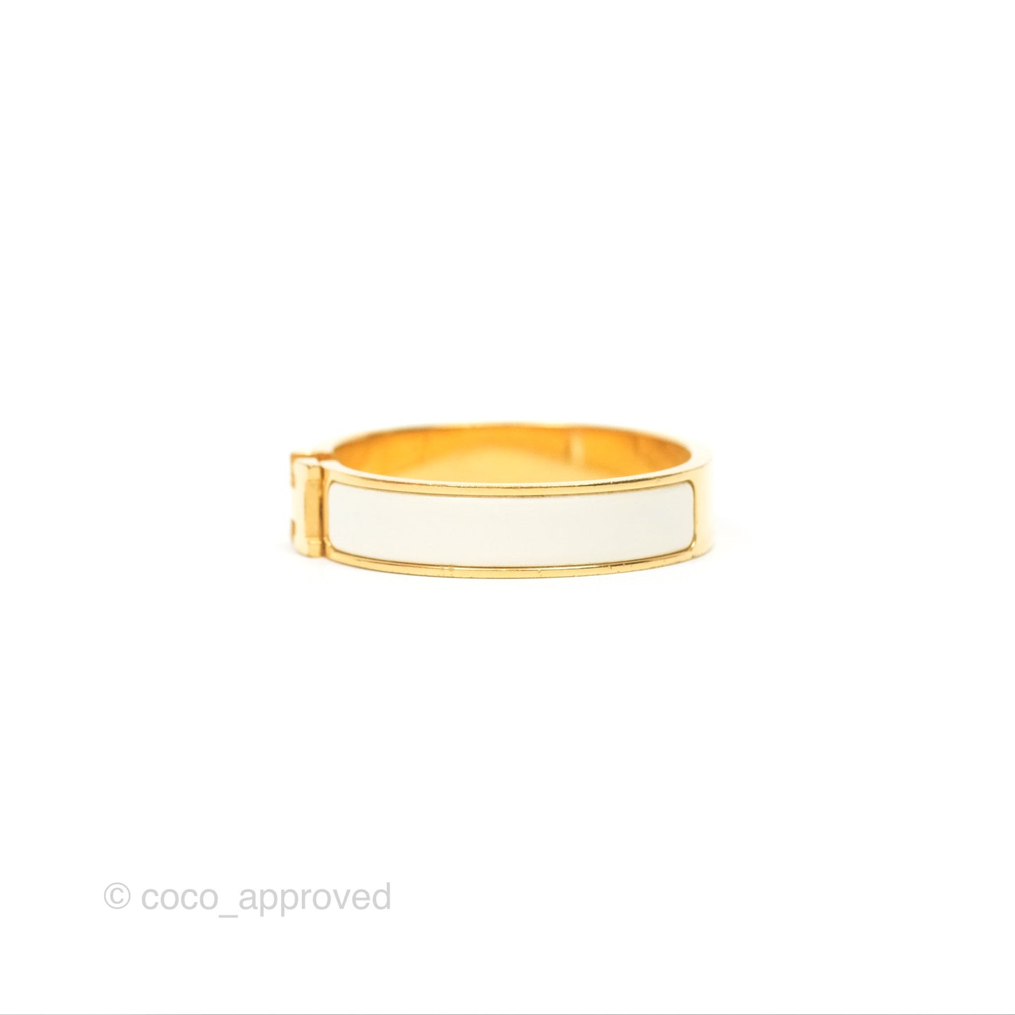 Hermès Clic H Bracelet White Gold Hardware PM