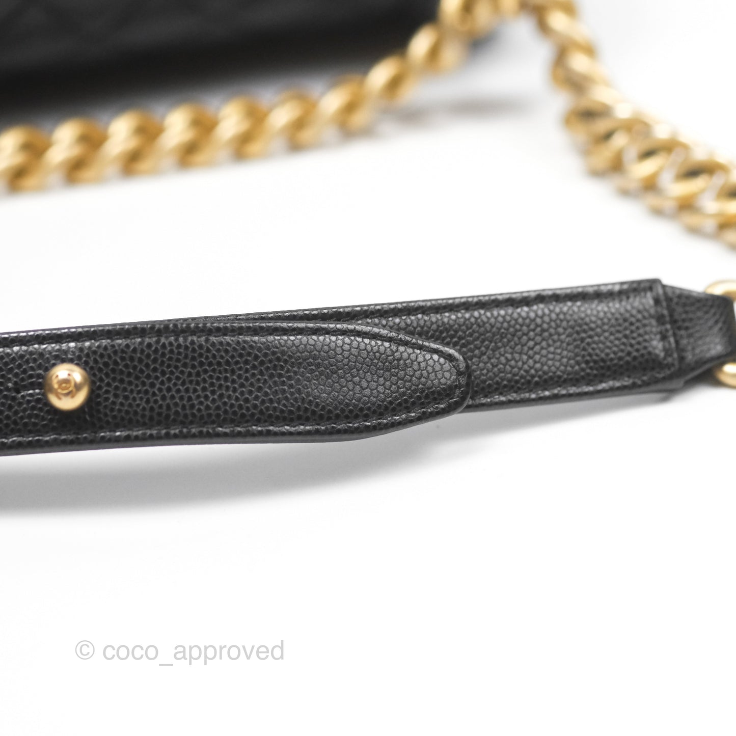 Chanel Medium Boy Quilted Black Caviar Aged Gold Hardware
