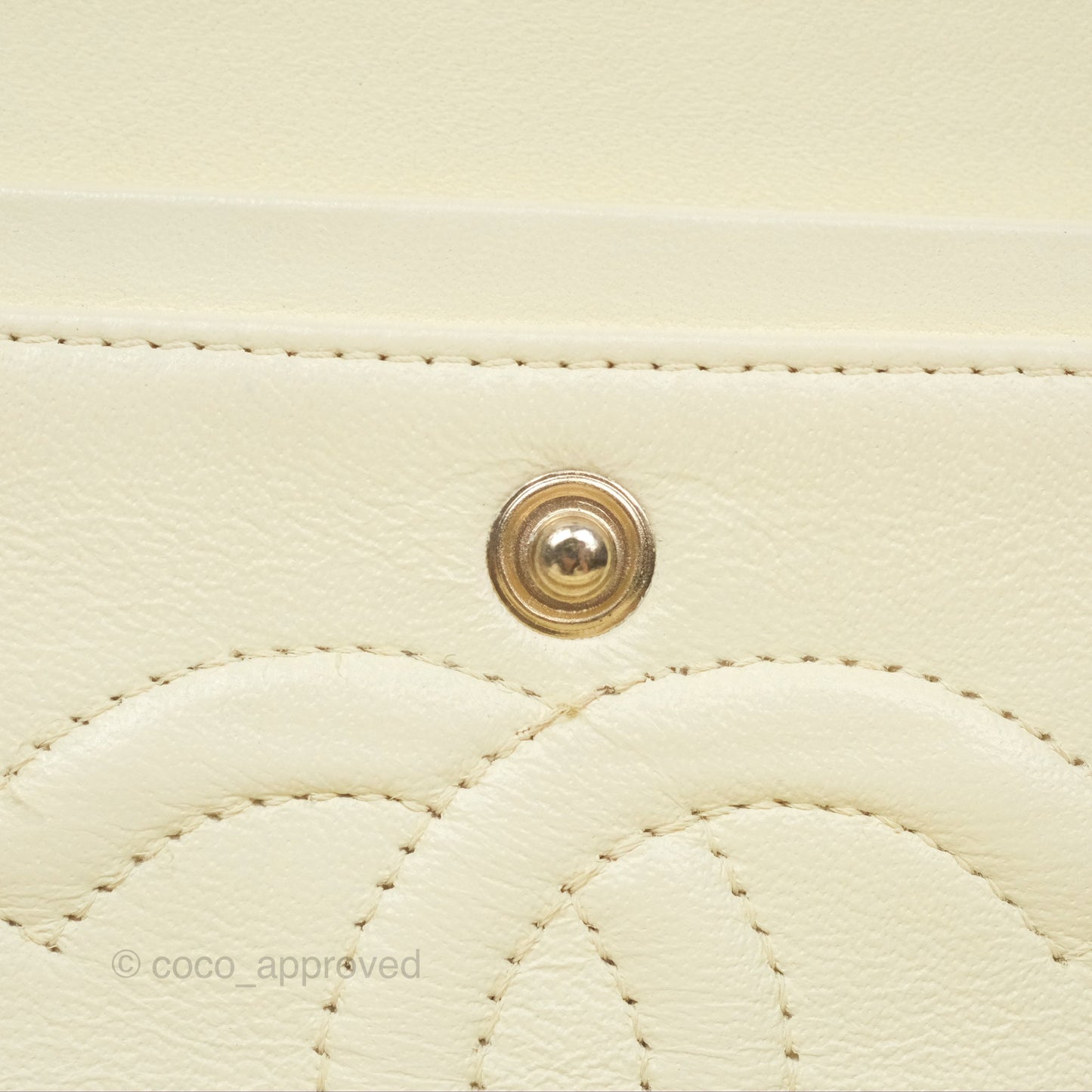 Chanel Medium Classic Flap Quilted Pale Yellow Lambskin Gold Hardware