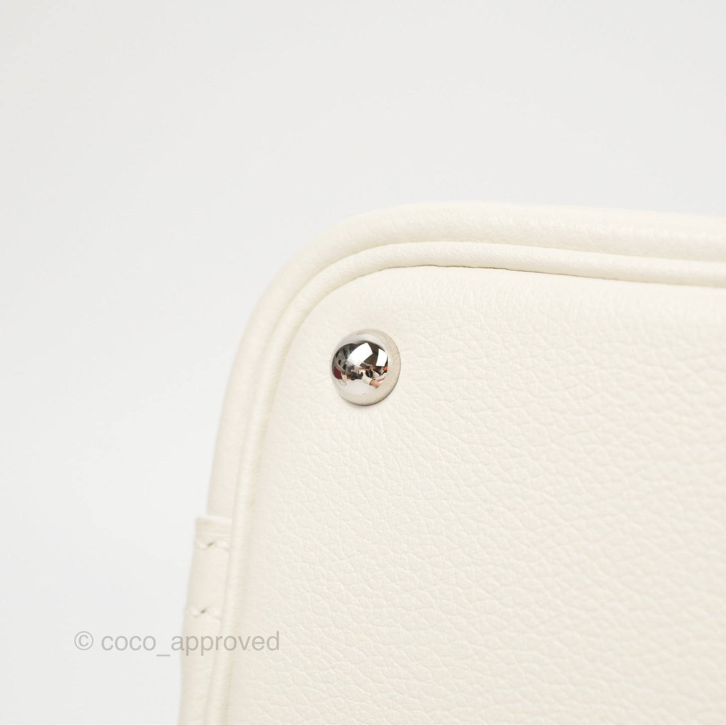 Hermès Mini Bolide 1923 White/Lime Evercolor Palladium Hardware
