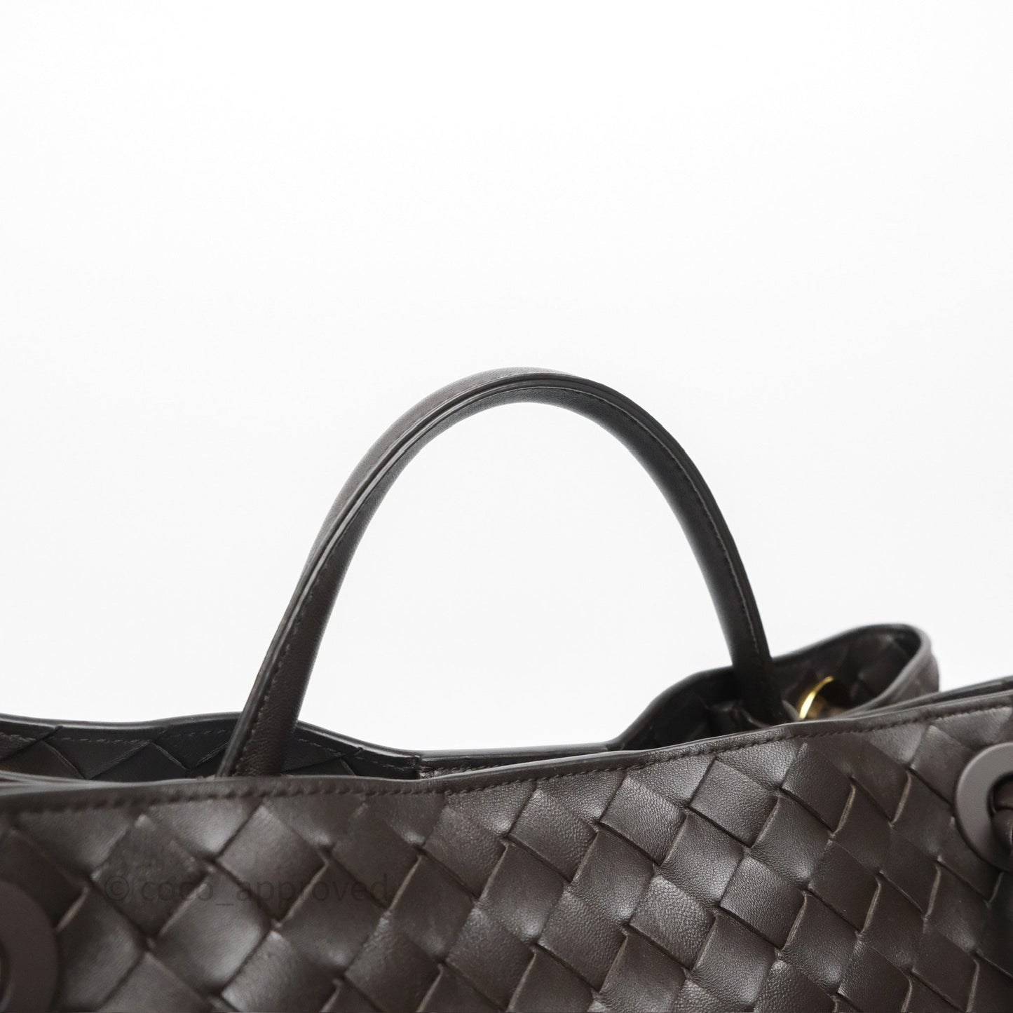 Bottega Veneta Medium Andiamo Bag Fondant Brown Intrecciato Lambskin