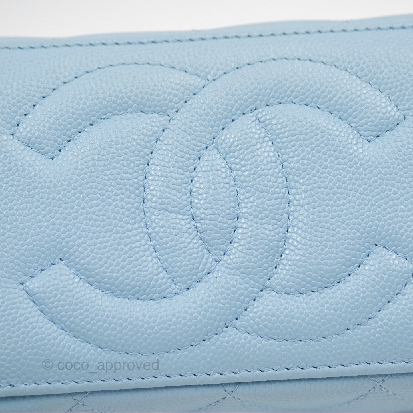 Chanel Classic Vanity With Chain Blue Caviar Gold Hardware