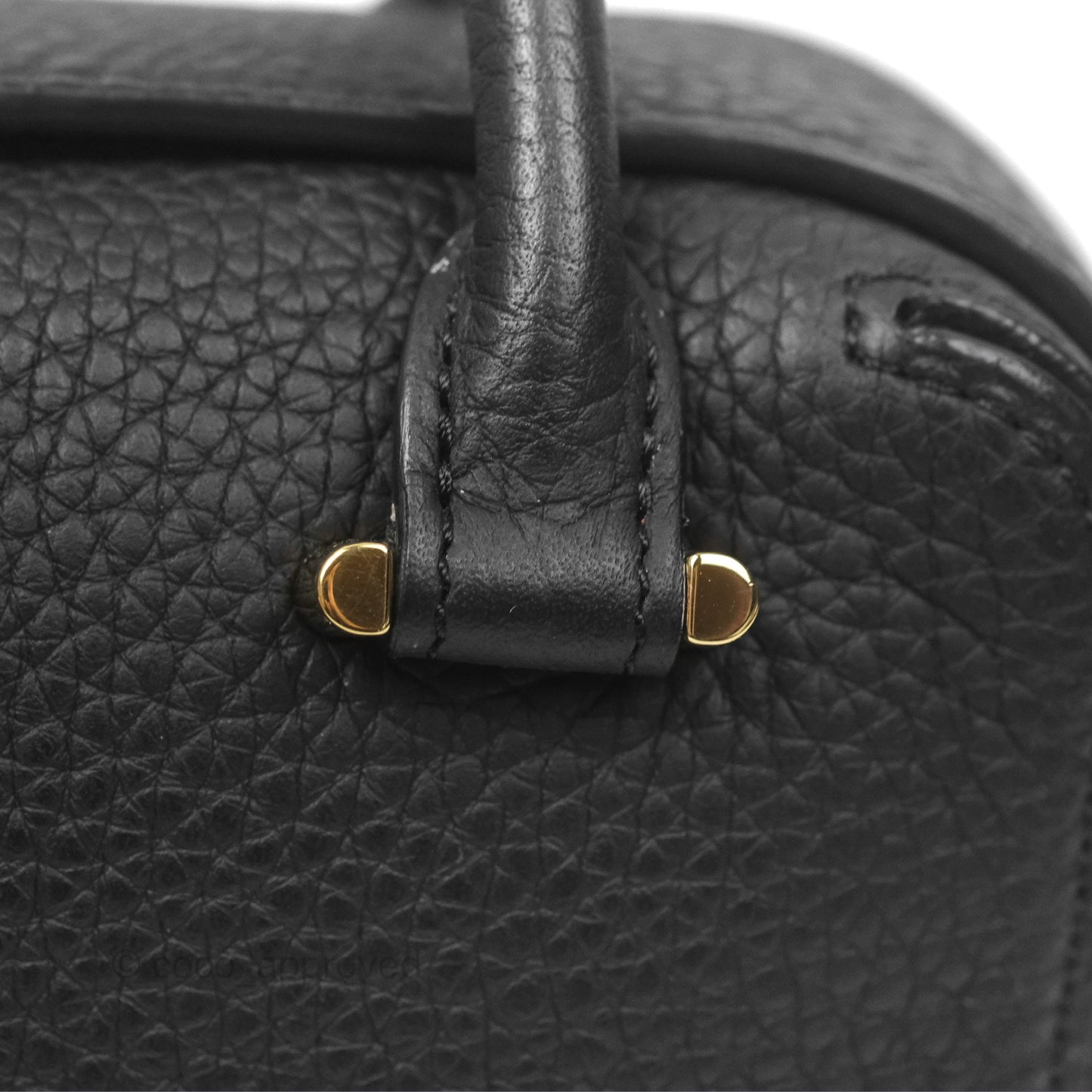 Delvaux Cool Box Nano Taurillon Soft Grained Calfskin Black Gold Hardware