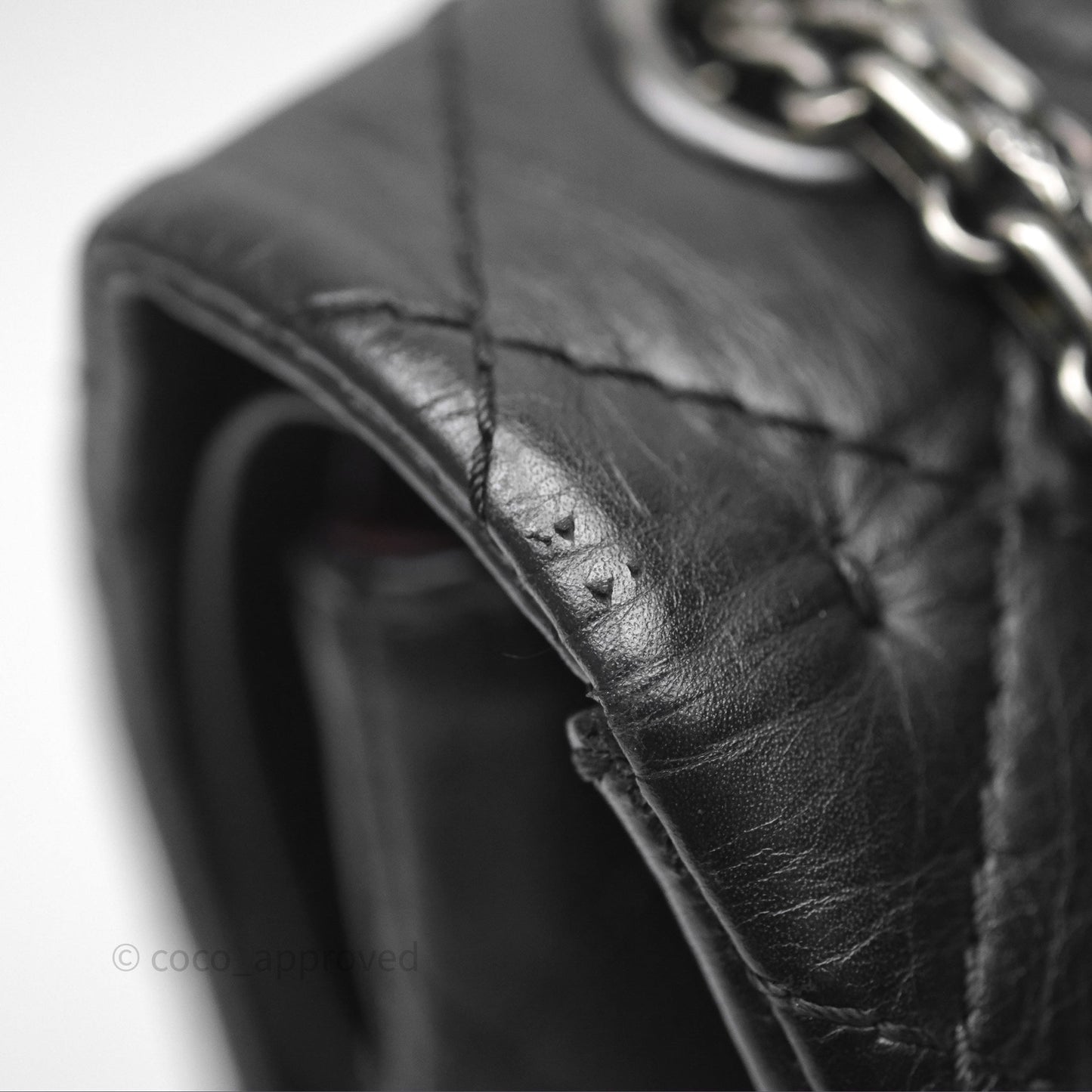 Chanel Quilted Reissue 226 Aged Calfskin Black Ruthenium Hardware