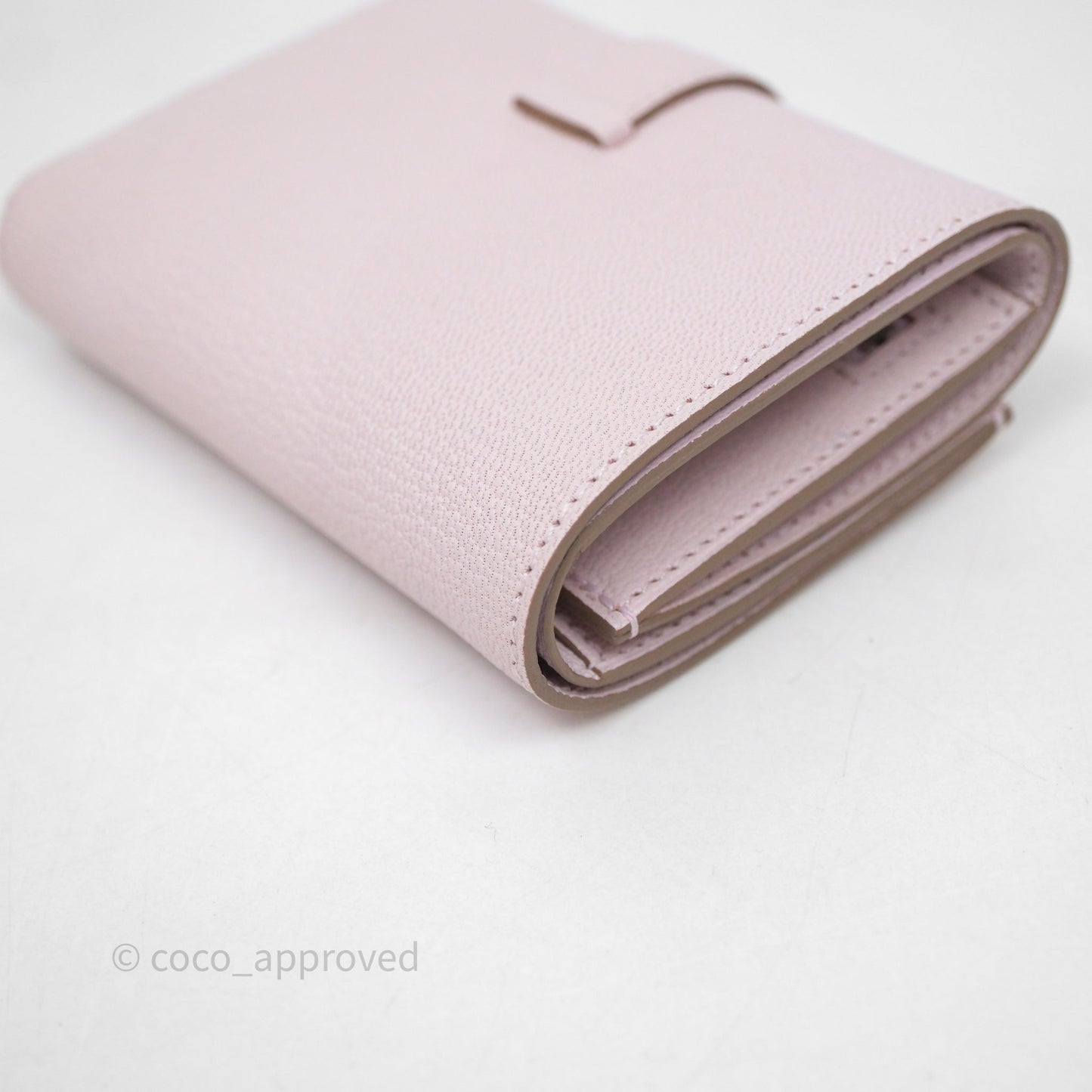 Hermes Bearn Wallet Mauve Pale 09 Palladium Hardware