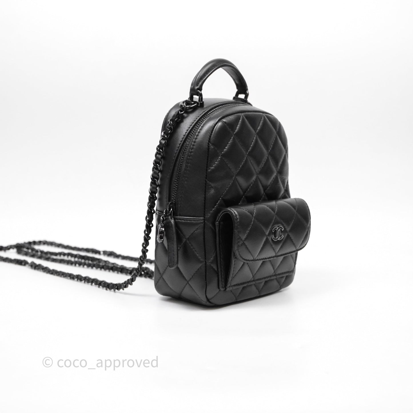 Chanel Classic Mini Backpack So Black Lambskin