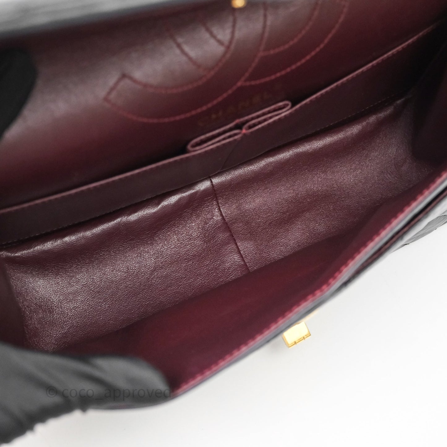 Chanel Quilted Reissue 226 Aged Calfskin Black Aged Gold Hardware