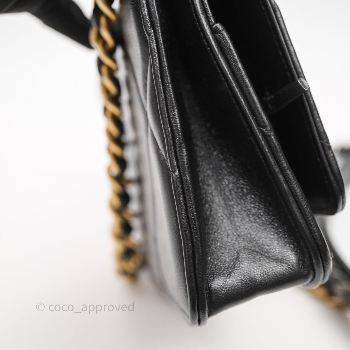 Chanel 19 Wallet on Chain WOC Black Mixed Hardware