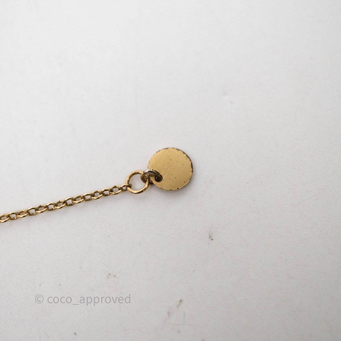 Christian Dior Petit CD Necklace Gold Tone